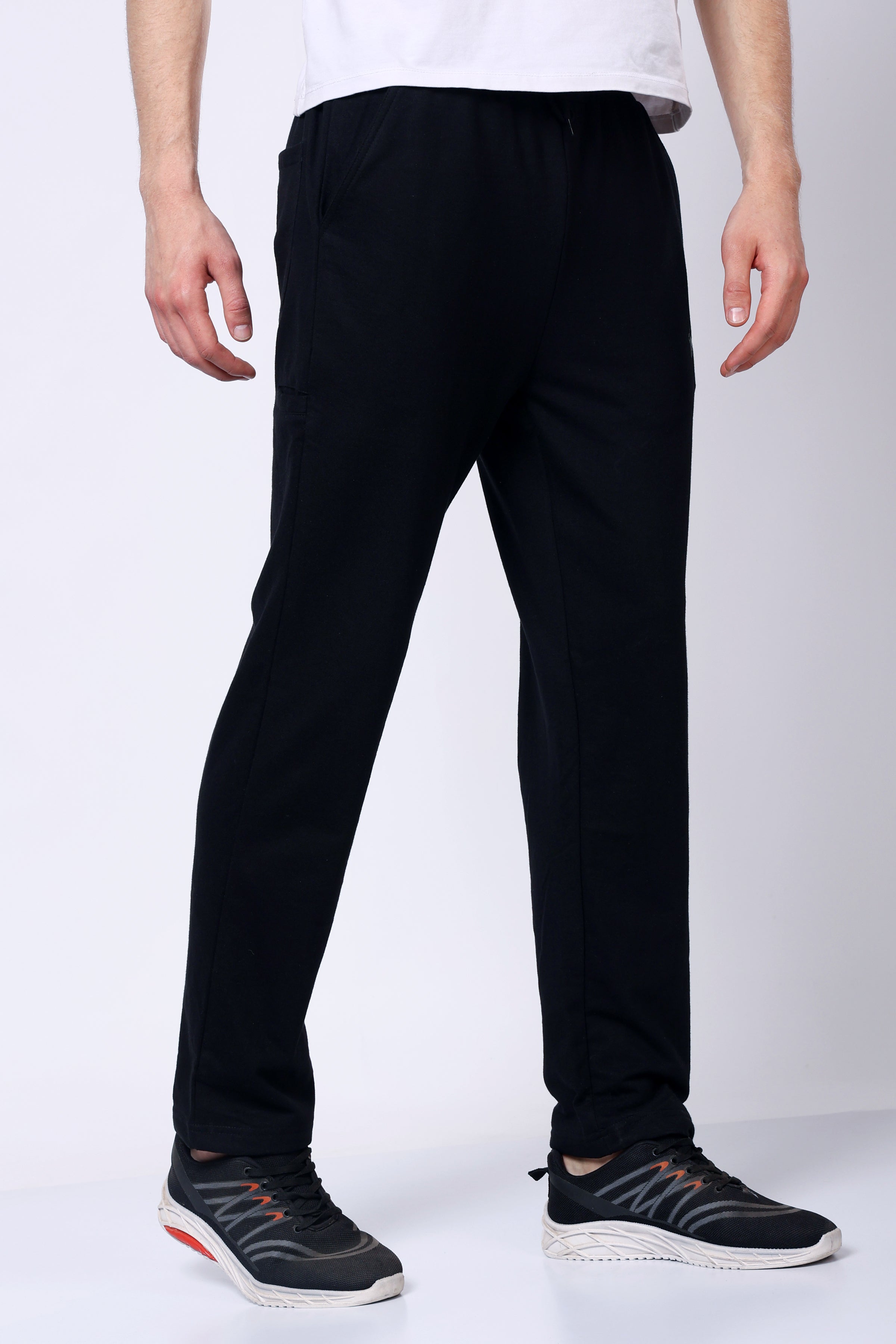 Stylox Men’s Regular Fit Terry Fabric Trackpant with Drawstring Waist-Cream - Stylox