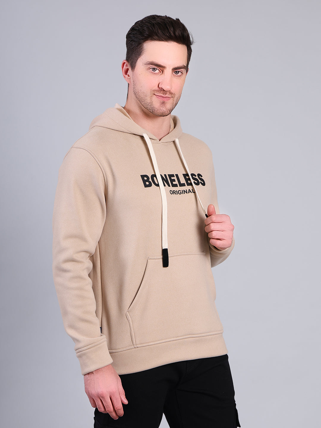 Stylox Men’s Winter Hooded Sweatshirt | Printed Pullover Hoodie with Kangaroo Pocket | Warm Casual Wear