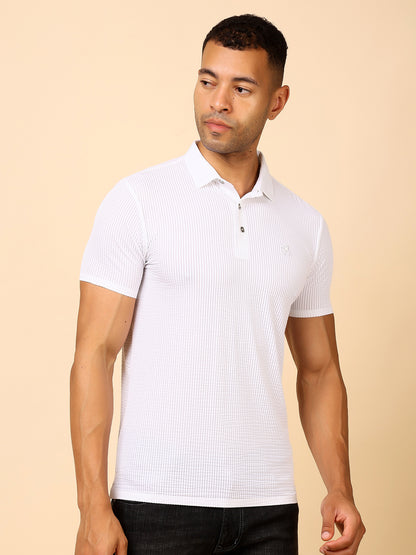 Stylox Premium Stretchable Solid Slim Fit Polo T-Shirt – Comfort Meets Style