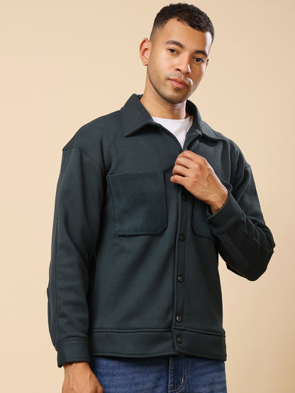 Stylox Men’s Shacket with Button Closure – Stylish Jacket for Every Season