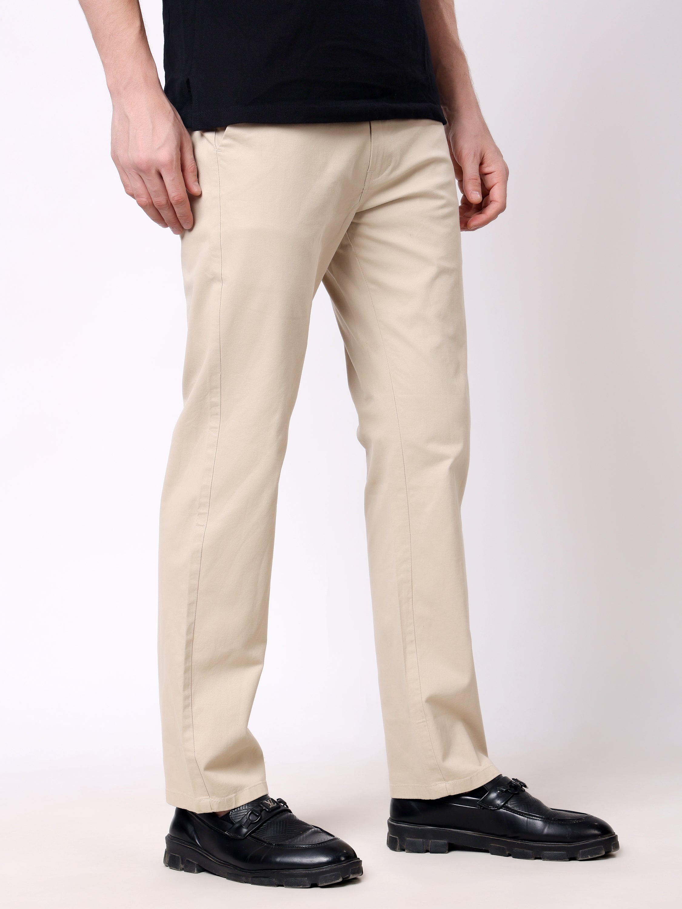 Stylox Men’s Straight Fit Non-Stretch Casual Chinos Trousers - Stylox