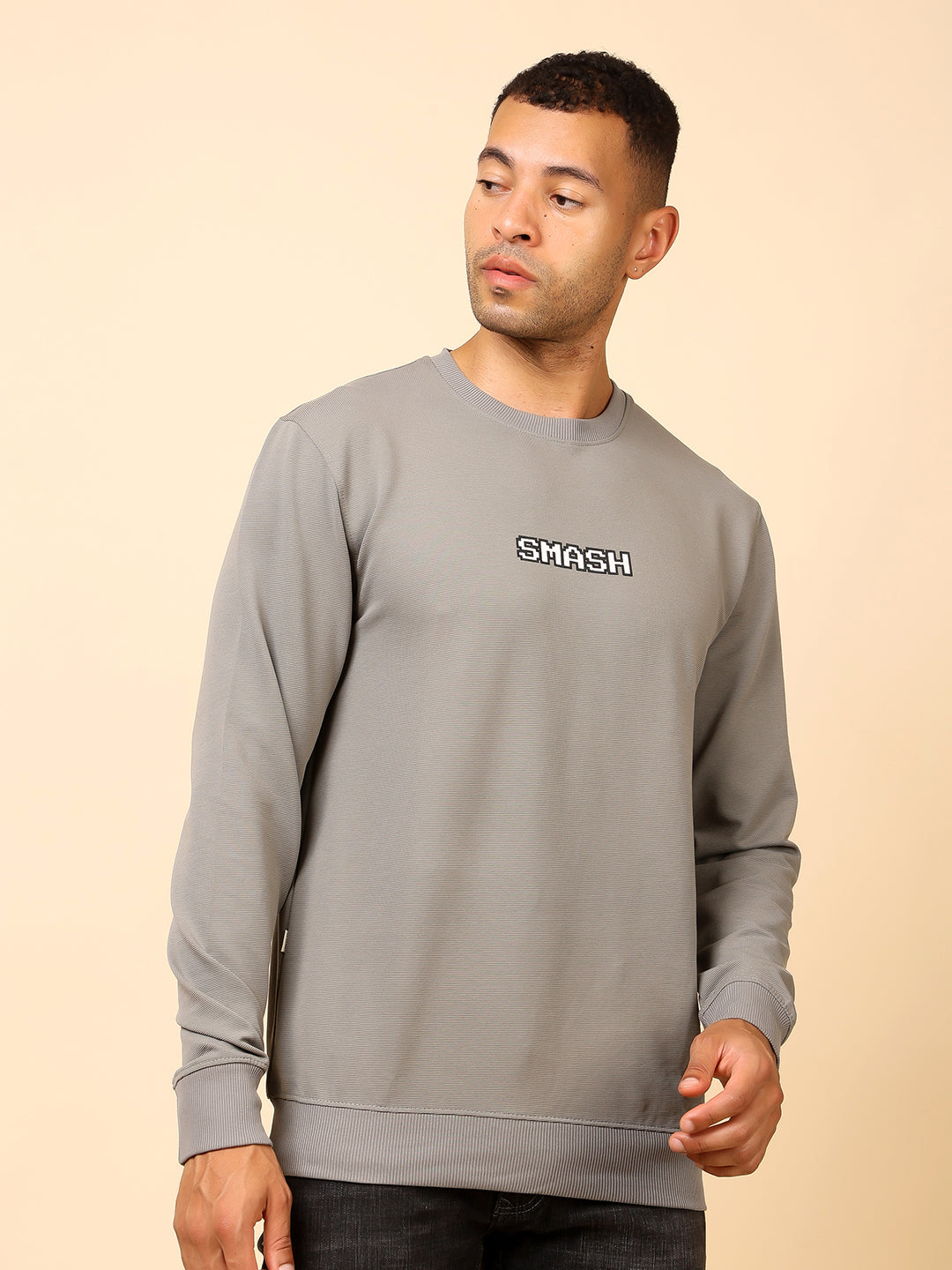Stylox Men’s Round Neck Full Sleeve Sweatshirt with Back Graphic Print – Casual Streetwear Style - Stylox