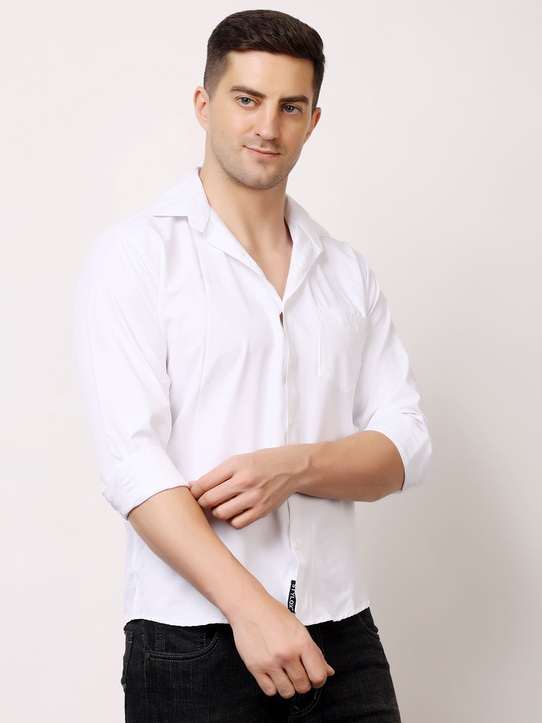 Stylox Men's Regular Fit Cotton Blend Shirt | Casual & Party Wear - Stylox