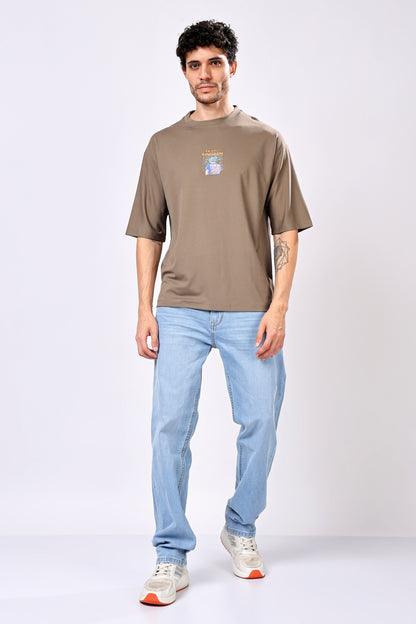 Stylox Men’s Oversized Round Neck Half Sleeve Back Printed T-Shirt | Premium Cotton Loose Fit Graphic Tee for Streetwear &amp; Casual Style