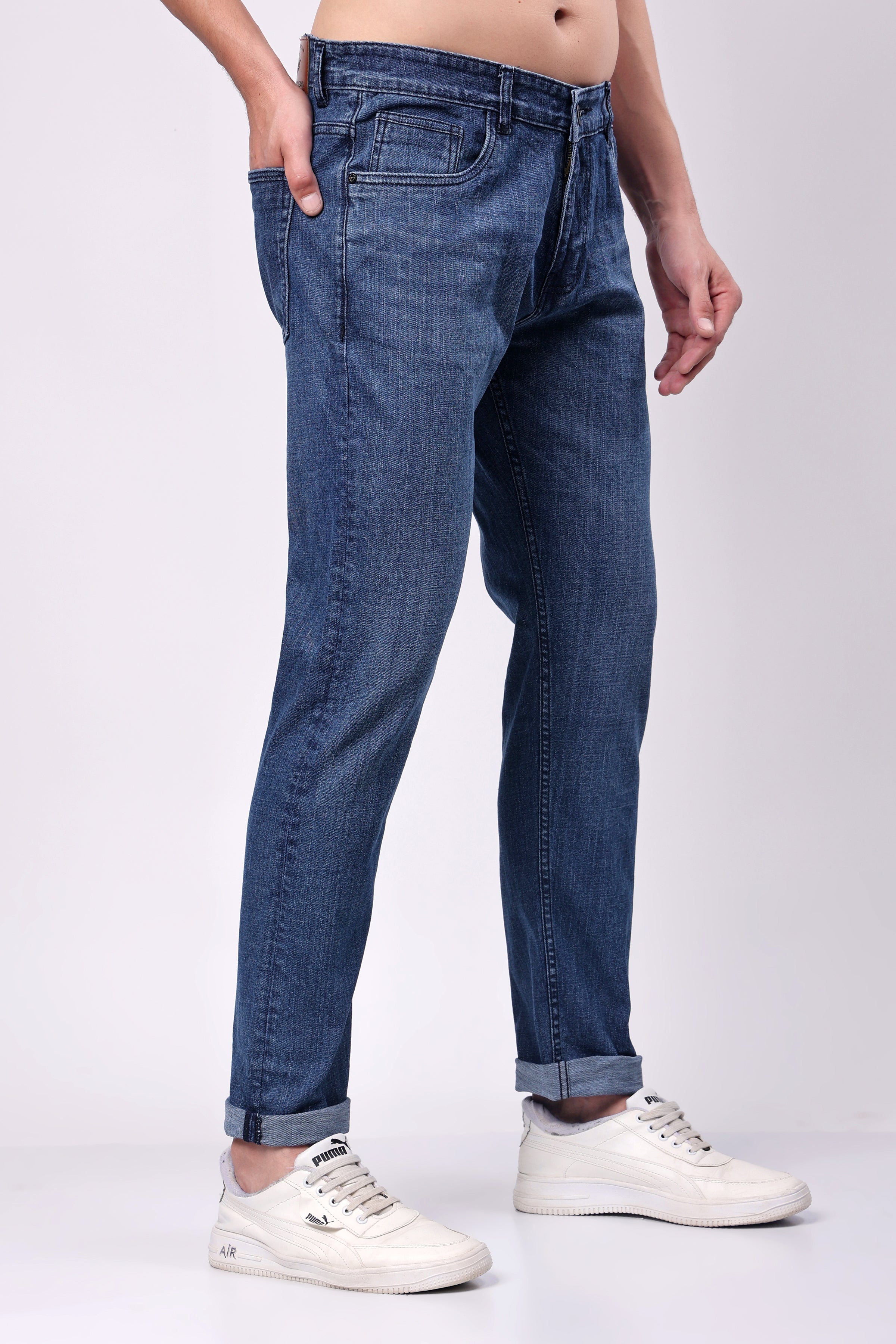 Stylox Men Slim Fit Denim Jeans - Dark Blue, - 5110-11166 - Stylox