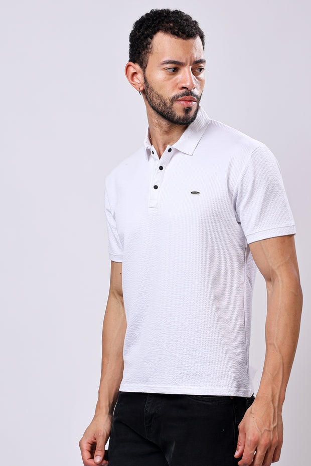 Stylox Solid Polo T-Shirt For Men
