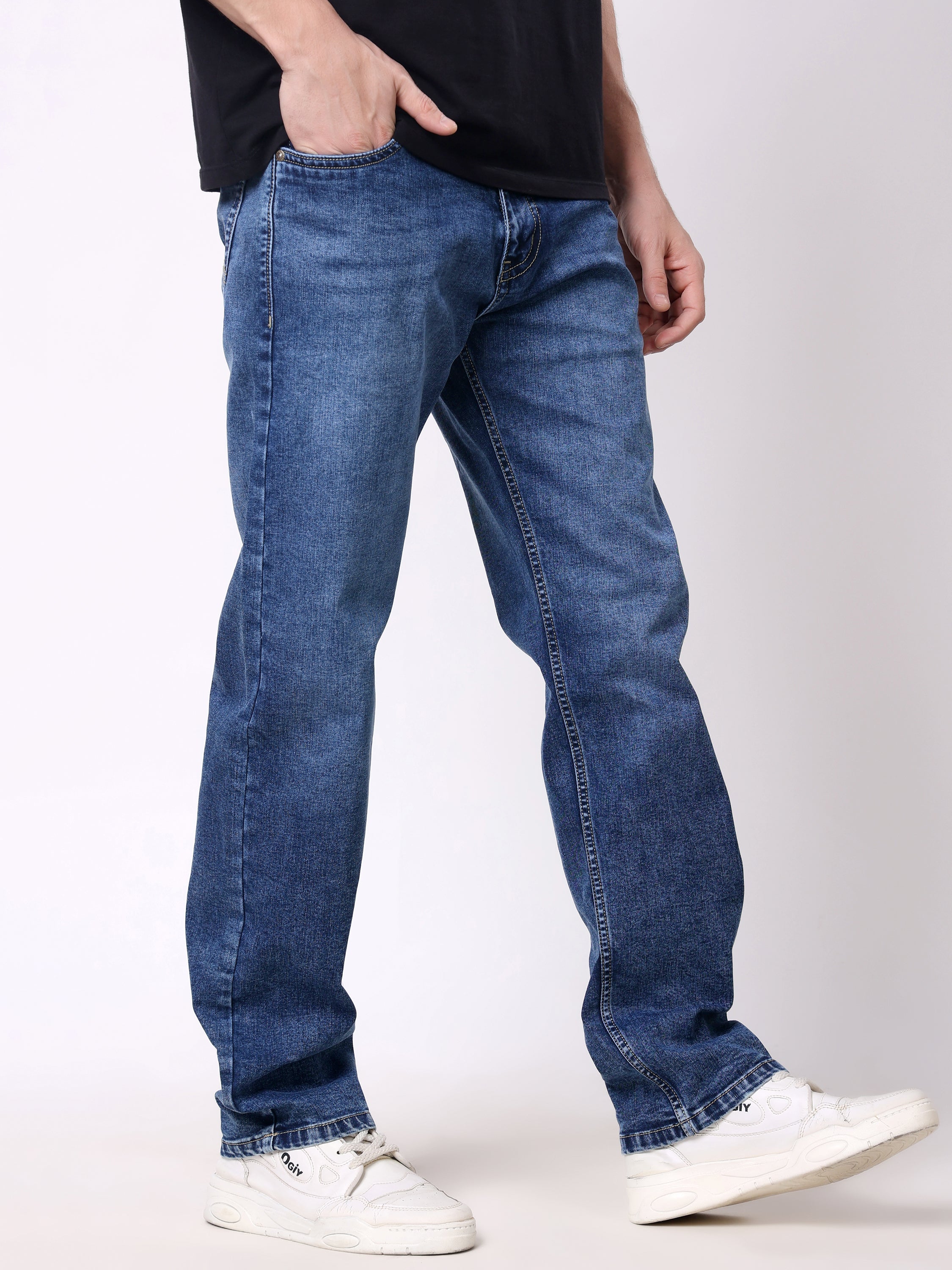 Stylox Men’s Comfort Fit Stretchable Denim Jeans - Stylox