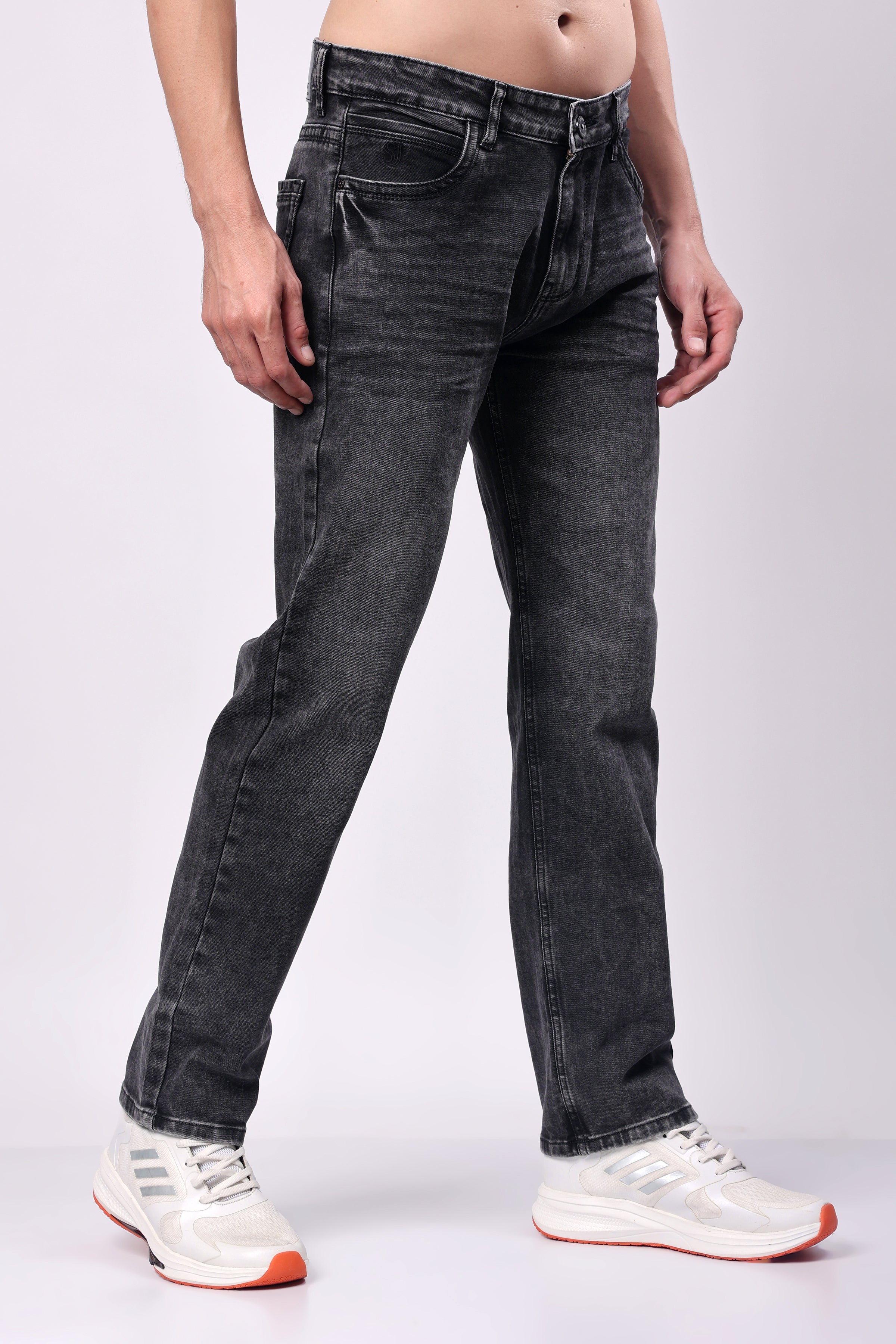 Stylox Men’s Comfort Fit Jeans in Grey - - Stylox