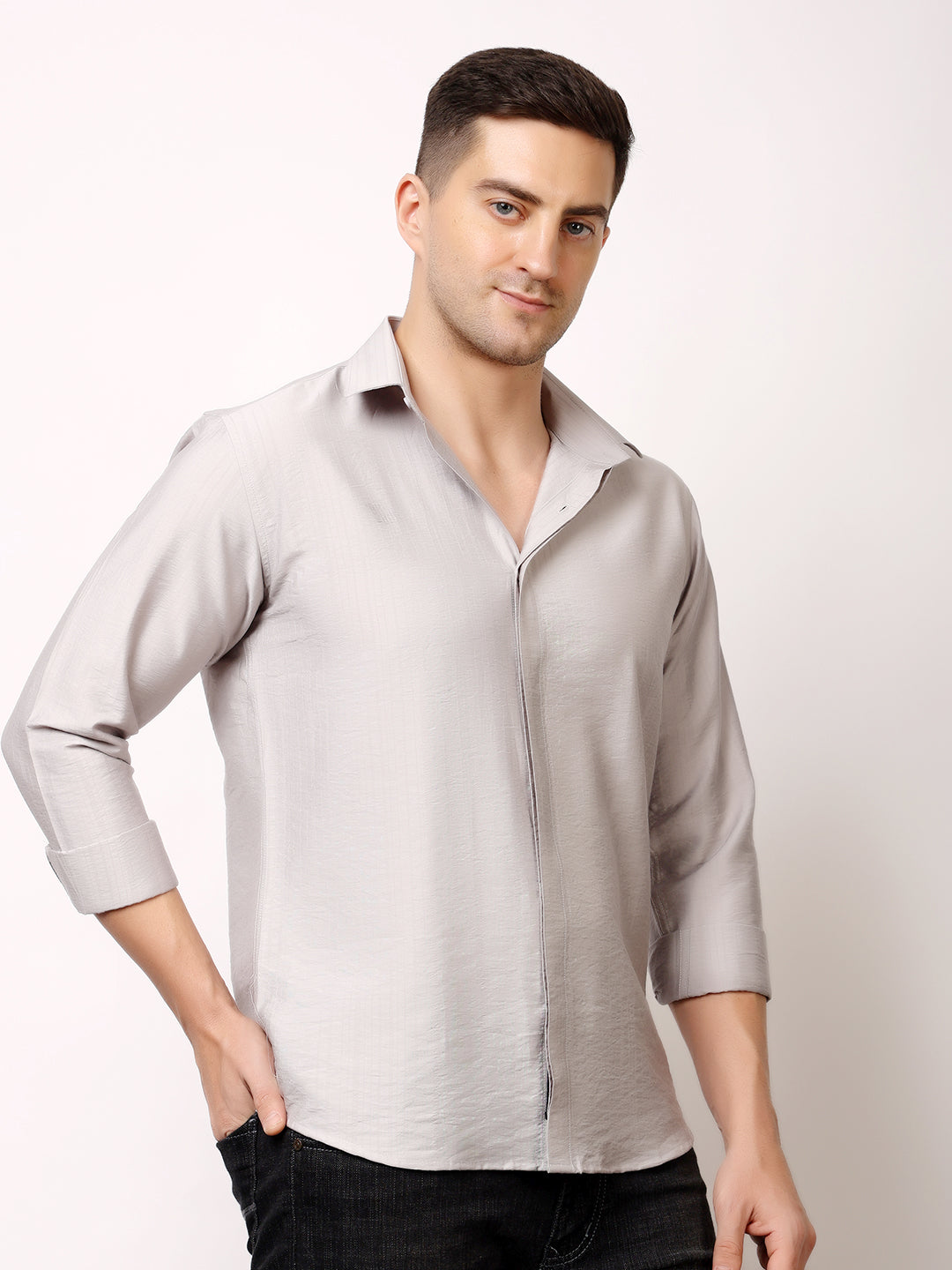Stylox Men's Regular Fit Solid Full Sleeve Casual Shirt – Soft Cotton Blend, Comfortable & Stylish Everyday Wear - Stylox