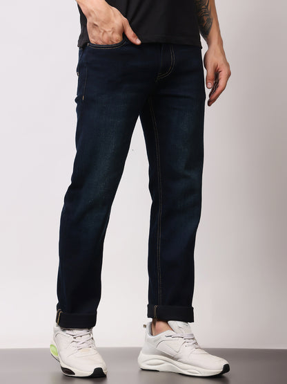 Stylox Men’s Comfort Fit Solid Jeans | Premium Stretchable Plain Denim Jeans for Men | Casual Mid-Rise Jeans