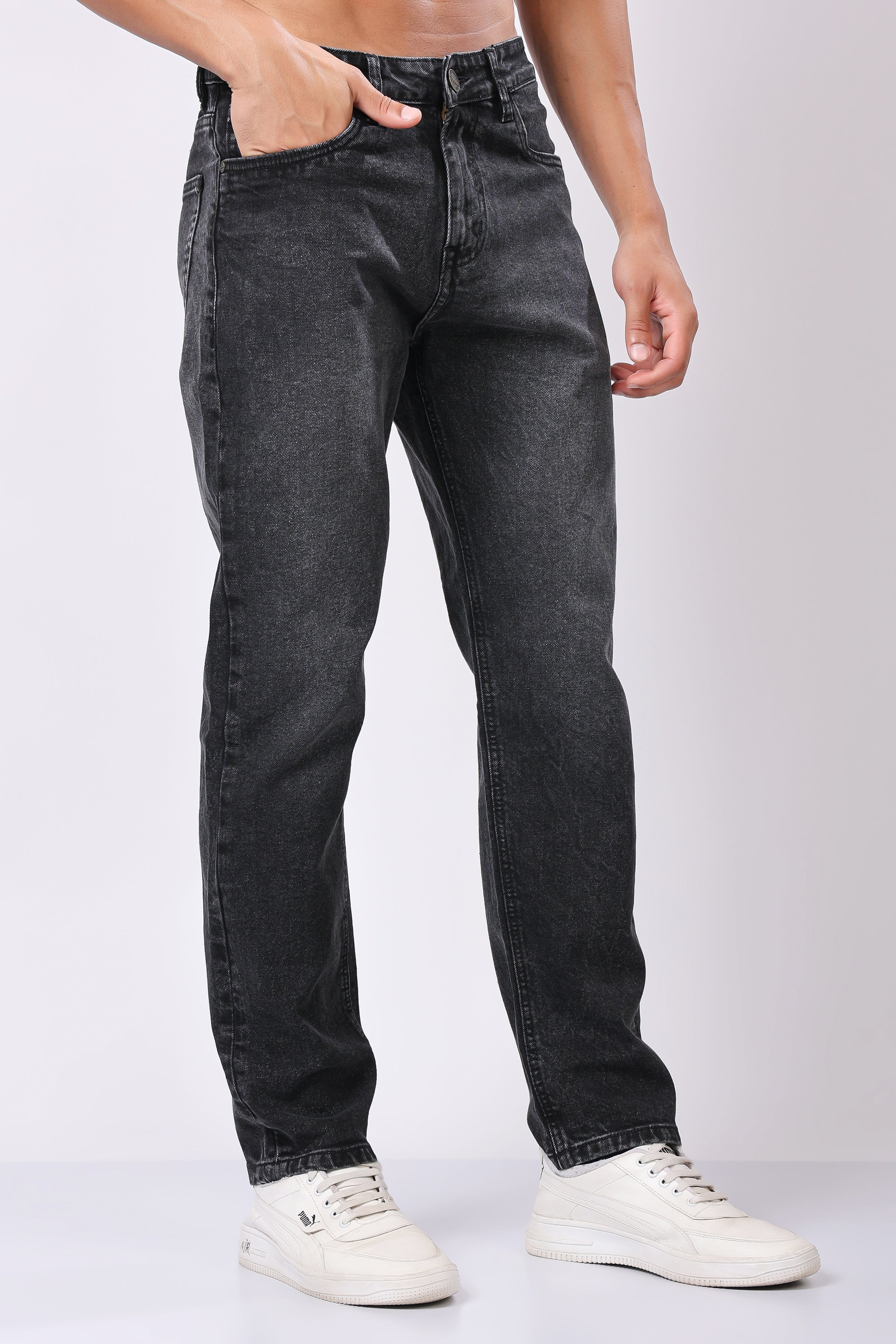 Stylox Relaxed Fit Men's Denim Jeans - Grey, Dark Grey, Mid Grey, Fossil Grey | J-022 - Stylox