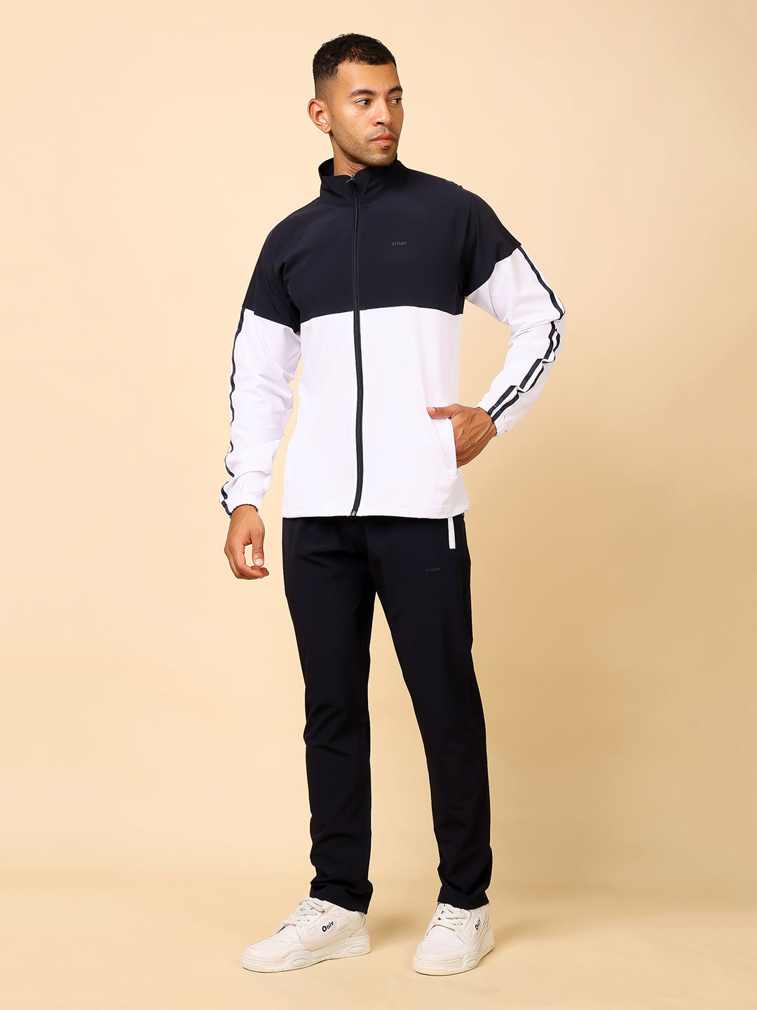 Stylox Men’s Tracksuit – Stylish Full Set for Sports, Gym & Casual Wear (Navy)