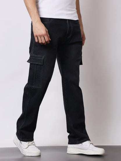 Stylox Men’s Regular Fit Cargo Jeans | Multi-Pocket Denim Cargo Pants for Casual &amp; Streetwear Style - Stylox