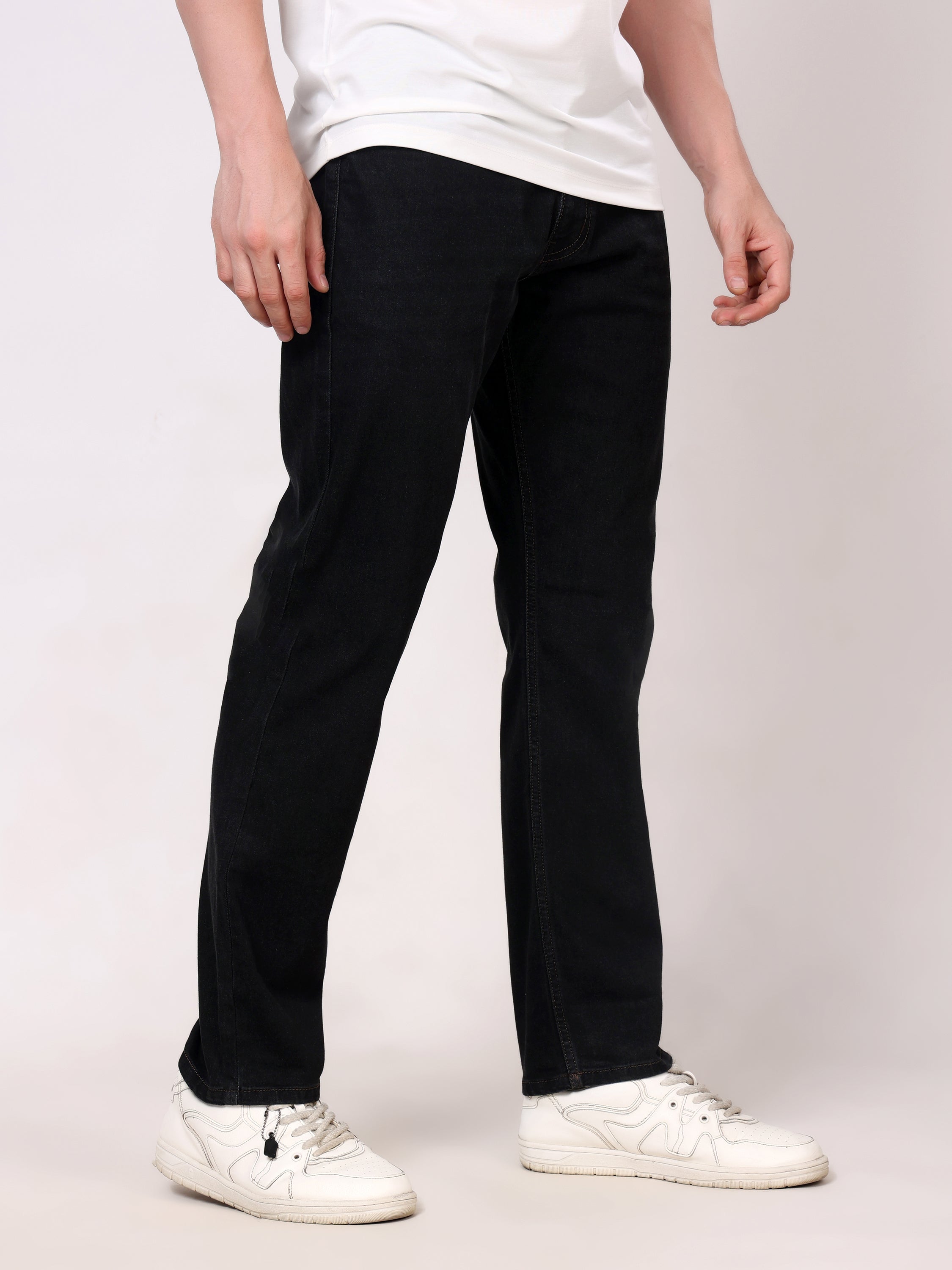 Stylox Men's Slim Fit Stretchable Solid Denim Jeans