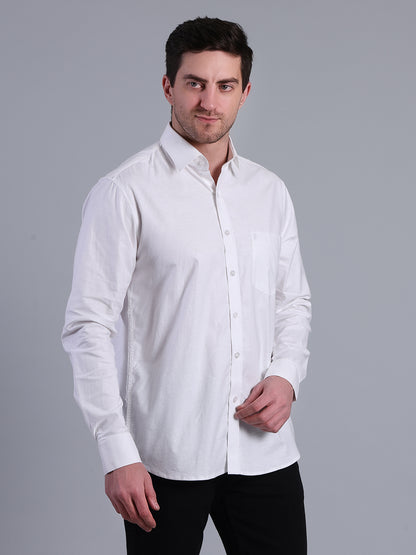 Stylox Men’s Solid Casual Shirt | Full Sleeve Regular Fit Shirt for Everyday Wear