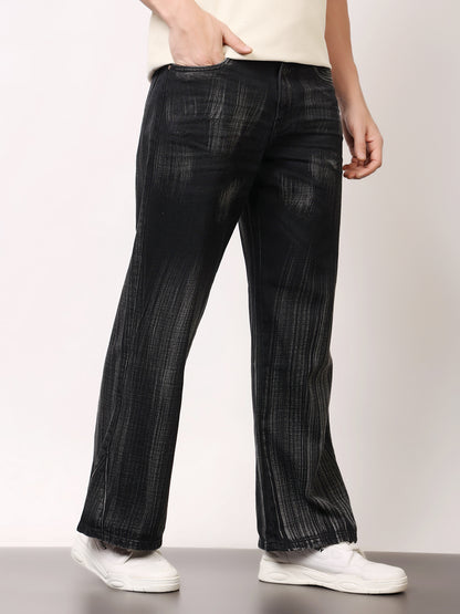 Stylox Men’s Washed Stretchable Baggy Fit Jeans – Loose Fit Vintage Denim for Streetwear &amp; Casual Wear