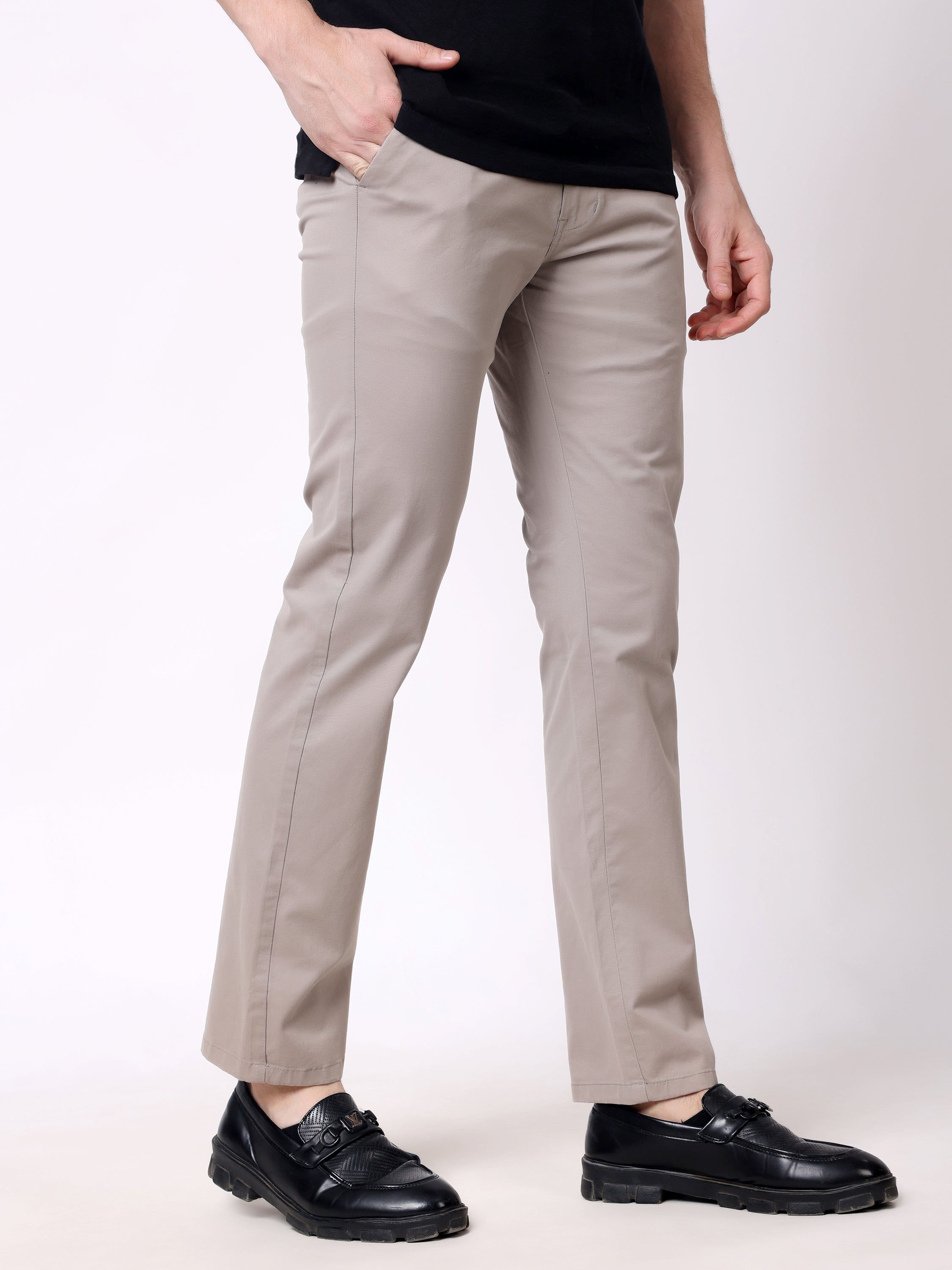 Stylox Men’s Straight Fit Non-Stretch Casual Chinos Trousers - Stylox