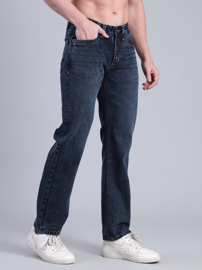 Stylox Men’s Comfort Fit Jeans | Mid Rise Straight Leg Premium Denim for Everyday Wear