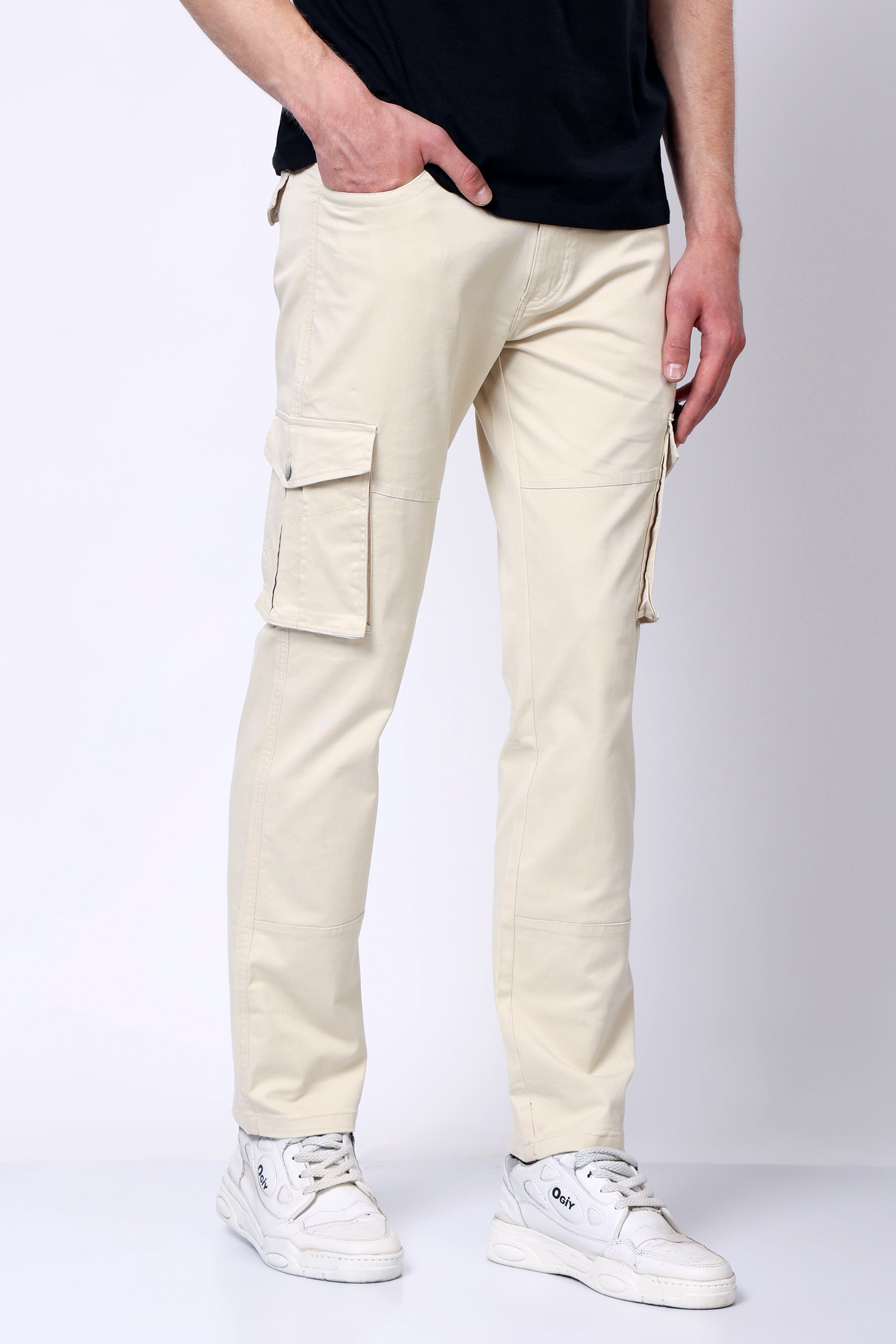 Stylox Men’s Regular Fit Utility Cargo Pants with Multi Pockets - Stylox
