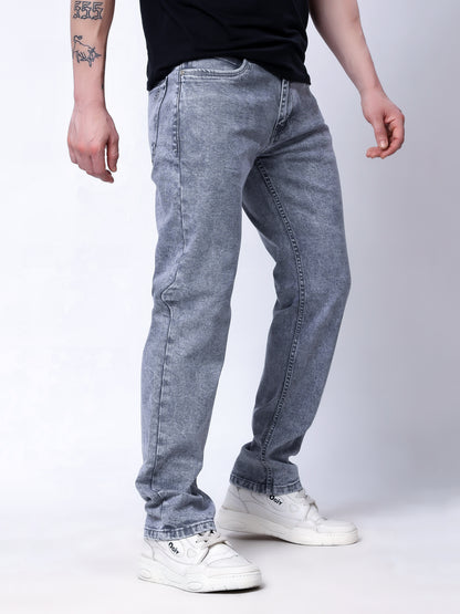Stylox Men’s Slim Fit Stretchable Steel Grey Denim Jeans - Stylox
