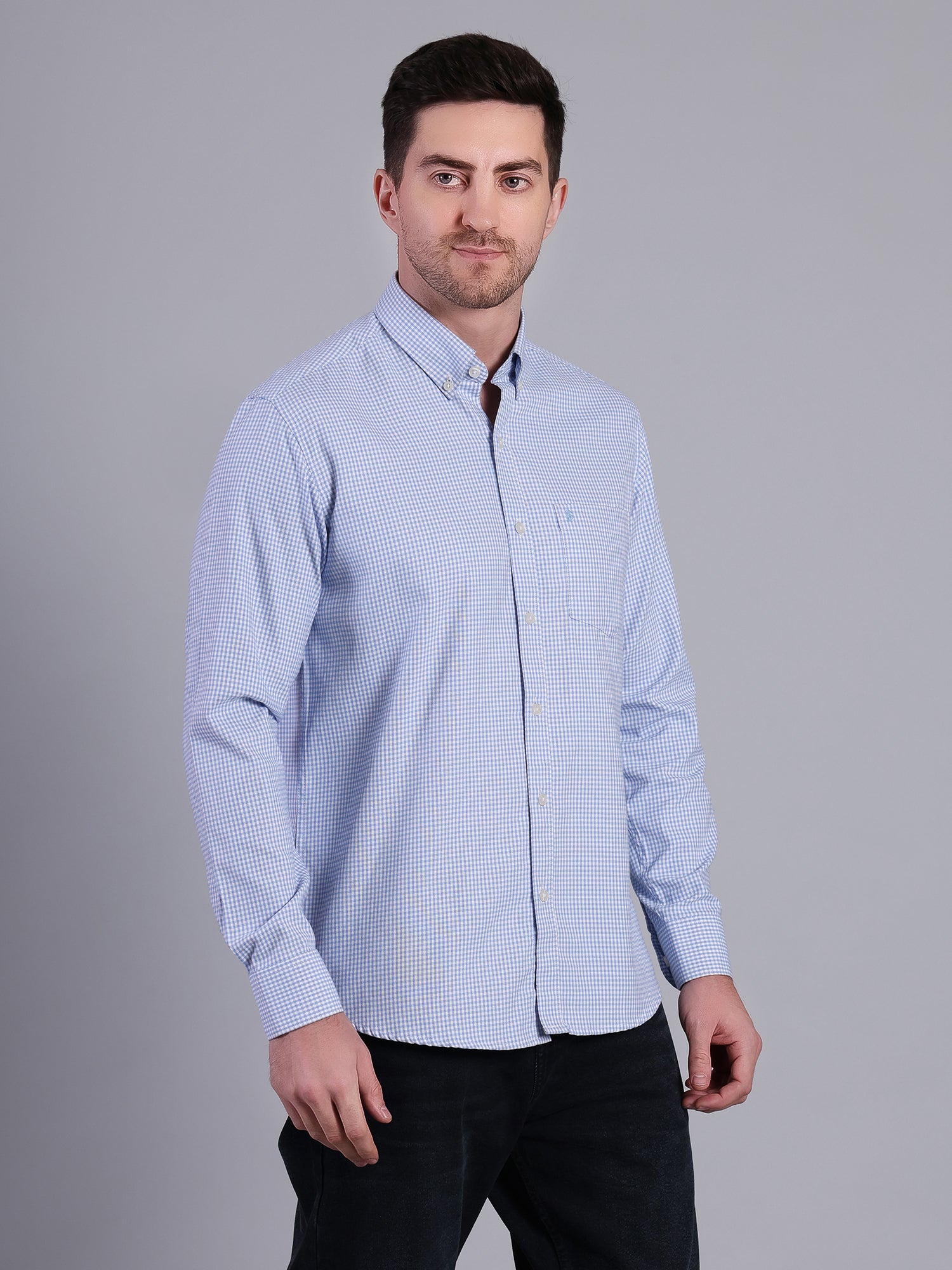 Men's Regular Fit Cotton Shirt | Office & Casual Wear | Premium Comfort - Stylox