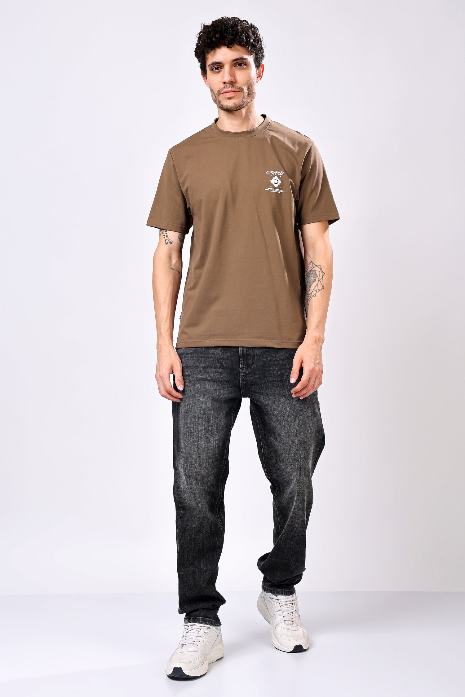 Stylox Men’s Oversized Round Neck Half Sleeve Back Printed T-Shirt | Premium Cotton Loose Fit Graphic Tee for Streetwear