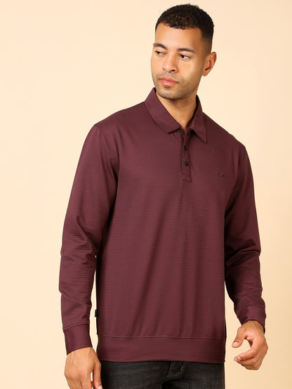 Stylox Men’s Polo Neck Sweatshirt with Button Placket