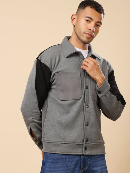 Stylox Men’s Shacket with Button Closure – Stylish Jacket for Every Season