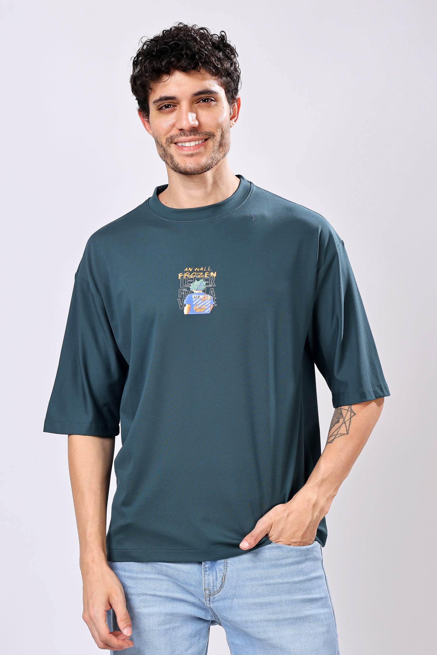 Stylox Men’s Oversized Round Neck Half Sleeve Back Printed T-Shirt | Premium Cotton Loose Fit Graphic Tee for Streetwear &amp; Casual Style