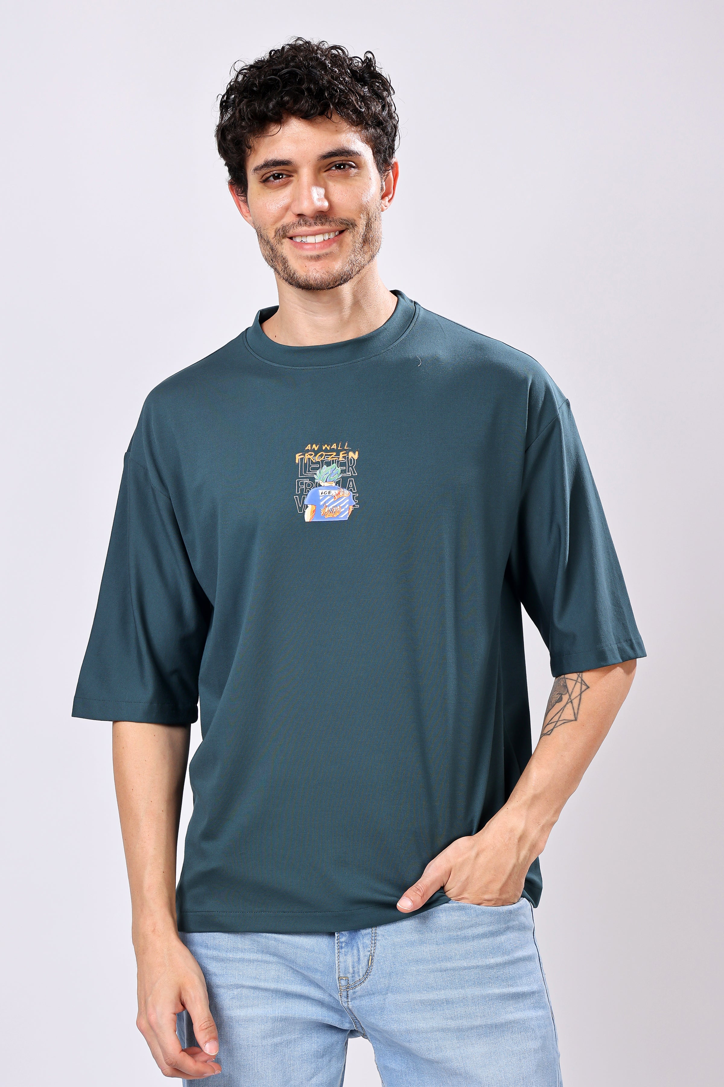 Stylox Men’s Oversized Round Neck Half Sleeve Back Printed T-Shirt | Premium Cotton Loose Fit Graphic Tee for Streetwear &amp; Casual Style