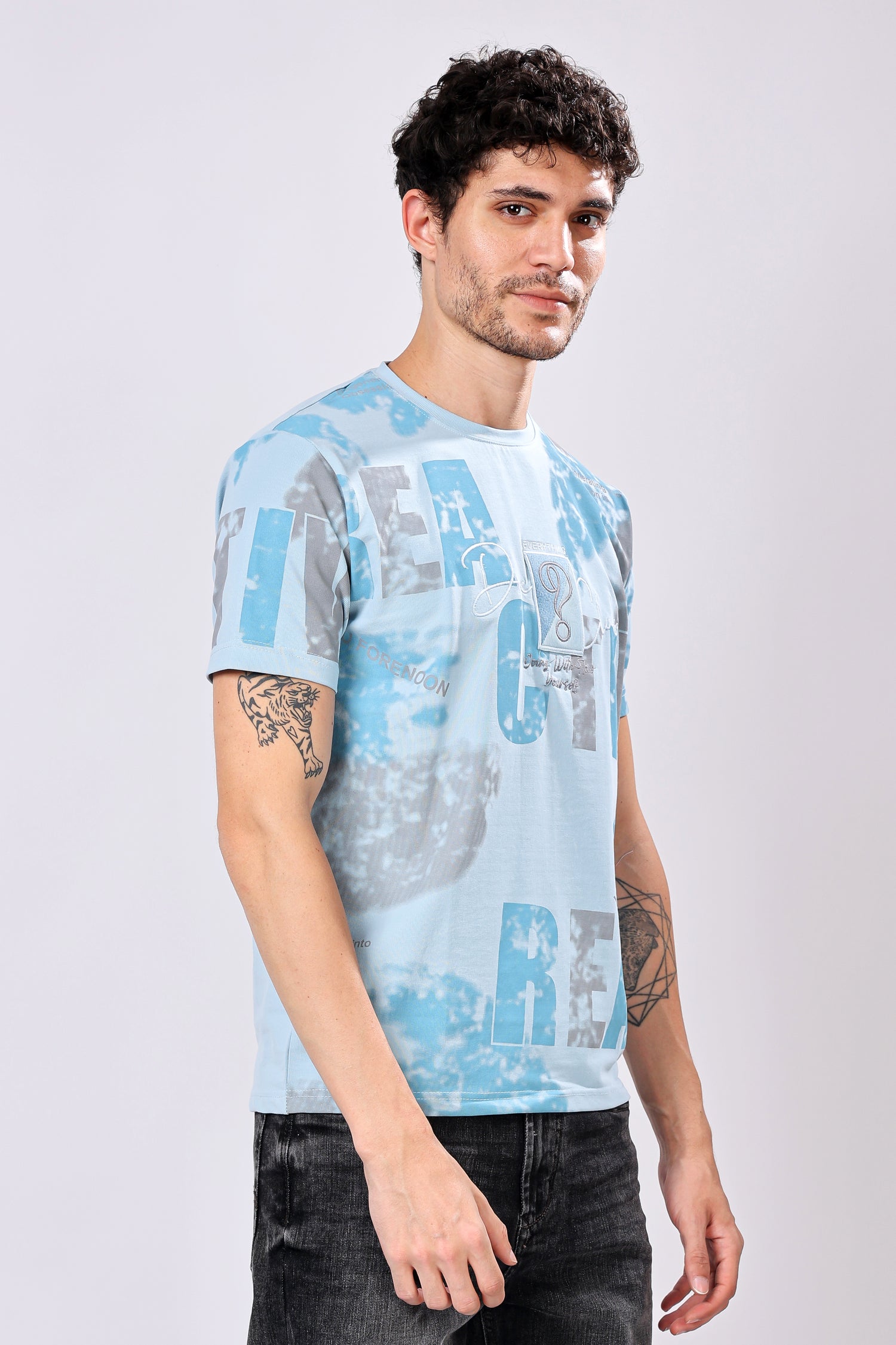 Stylox Men’s Regular Fit Round Neck Half Sleeve Printed T-Shirt | Casual Cotton Graphic Tee for Daily Wear