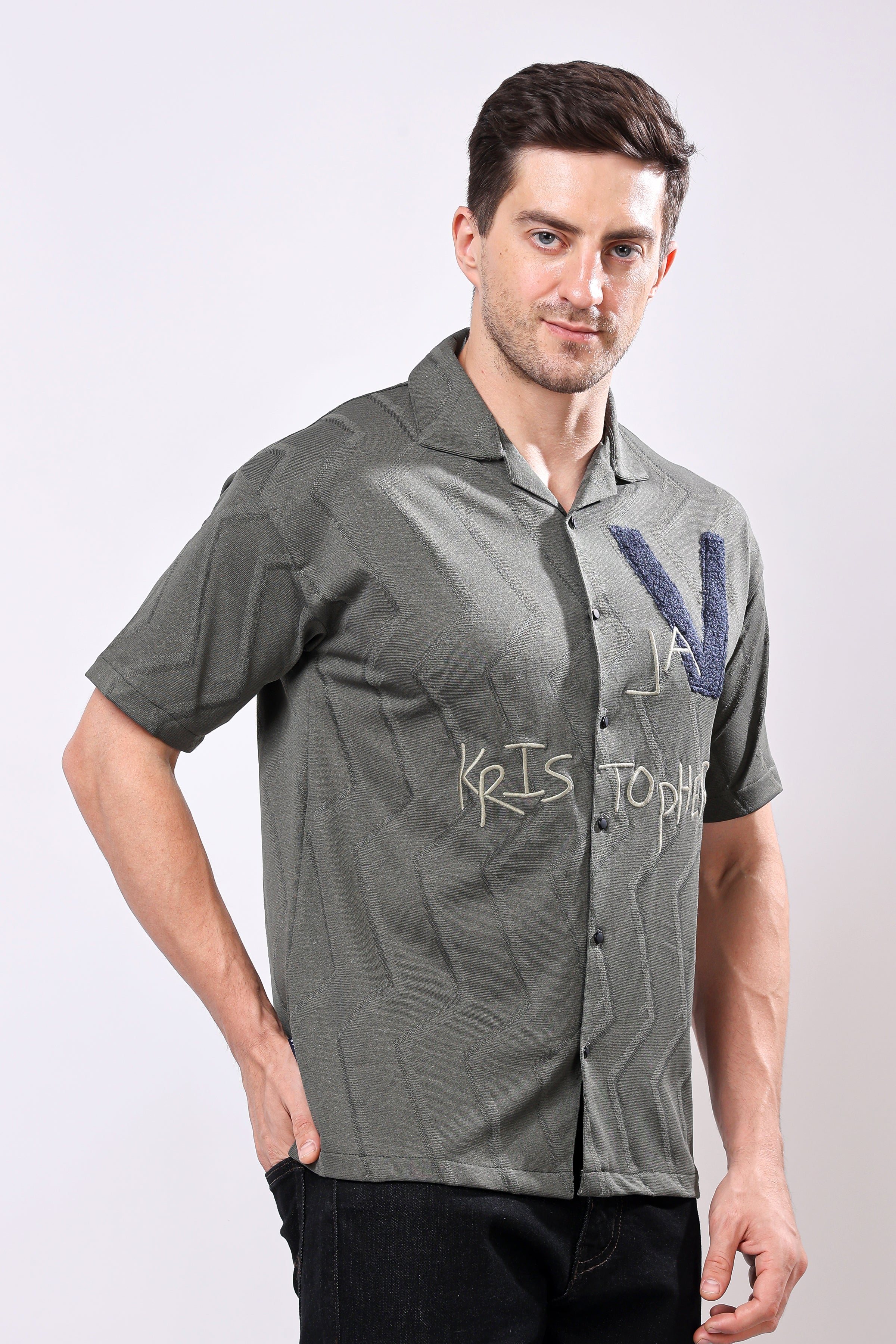 Stylox Men's Front Open Half Sleeve Printed Casual Shirt – Lightweight Cotton Blend Summer Wear with Stylish Print - Stylox