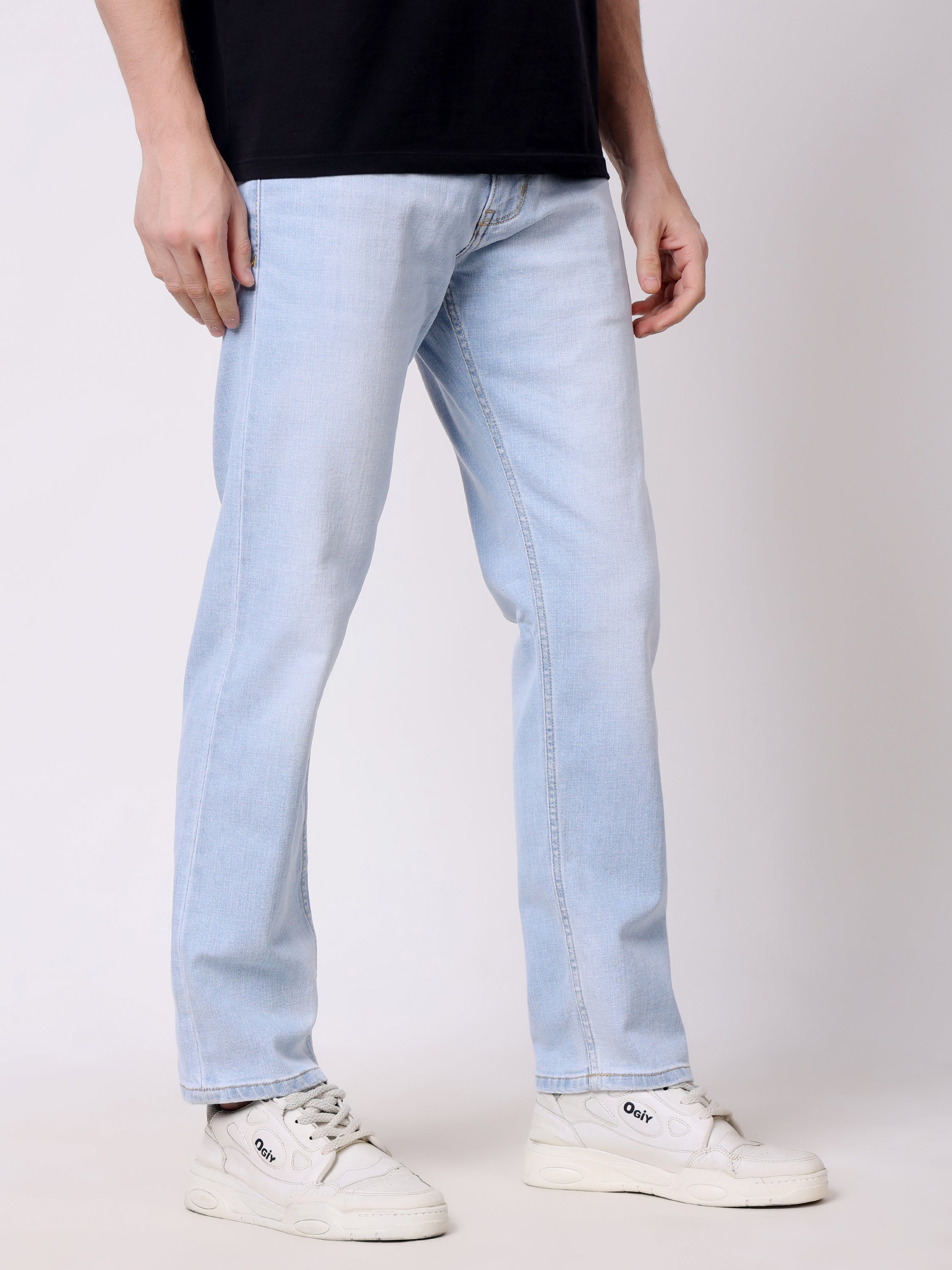 Stylox Men’s Stretchable Slim Fit Mid-Rise Casual Denim Jeans - Stylox