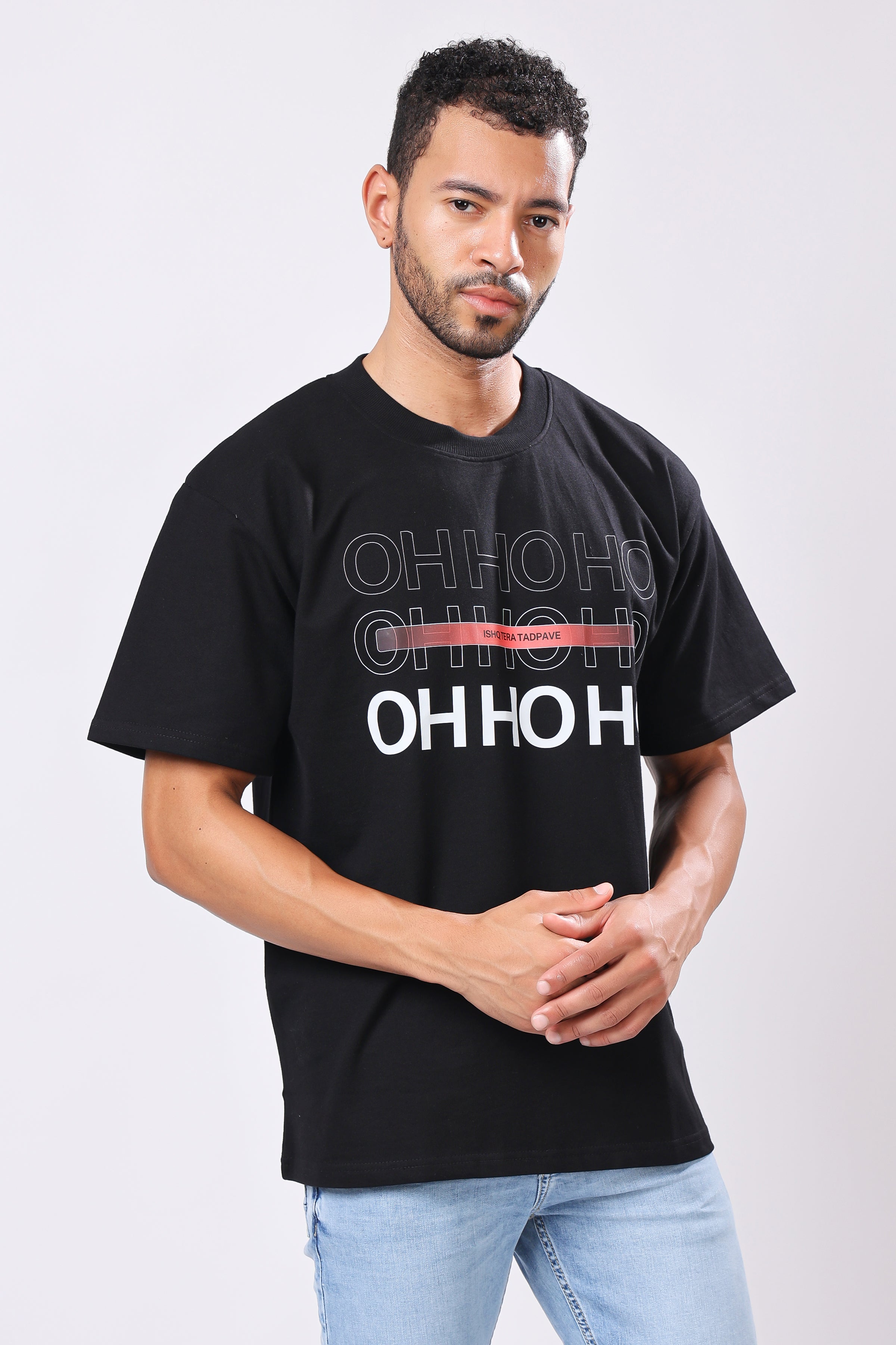 Stylox Men’s Oversized Round Neck Half Sleeve Printed T-Shirt | Premium Cotton Loose Fit Graphic Tee for Streetwear & Casual Style