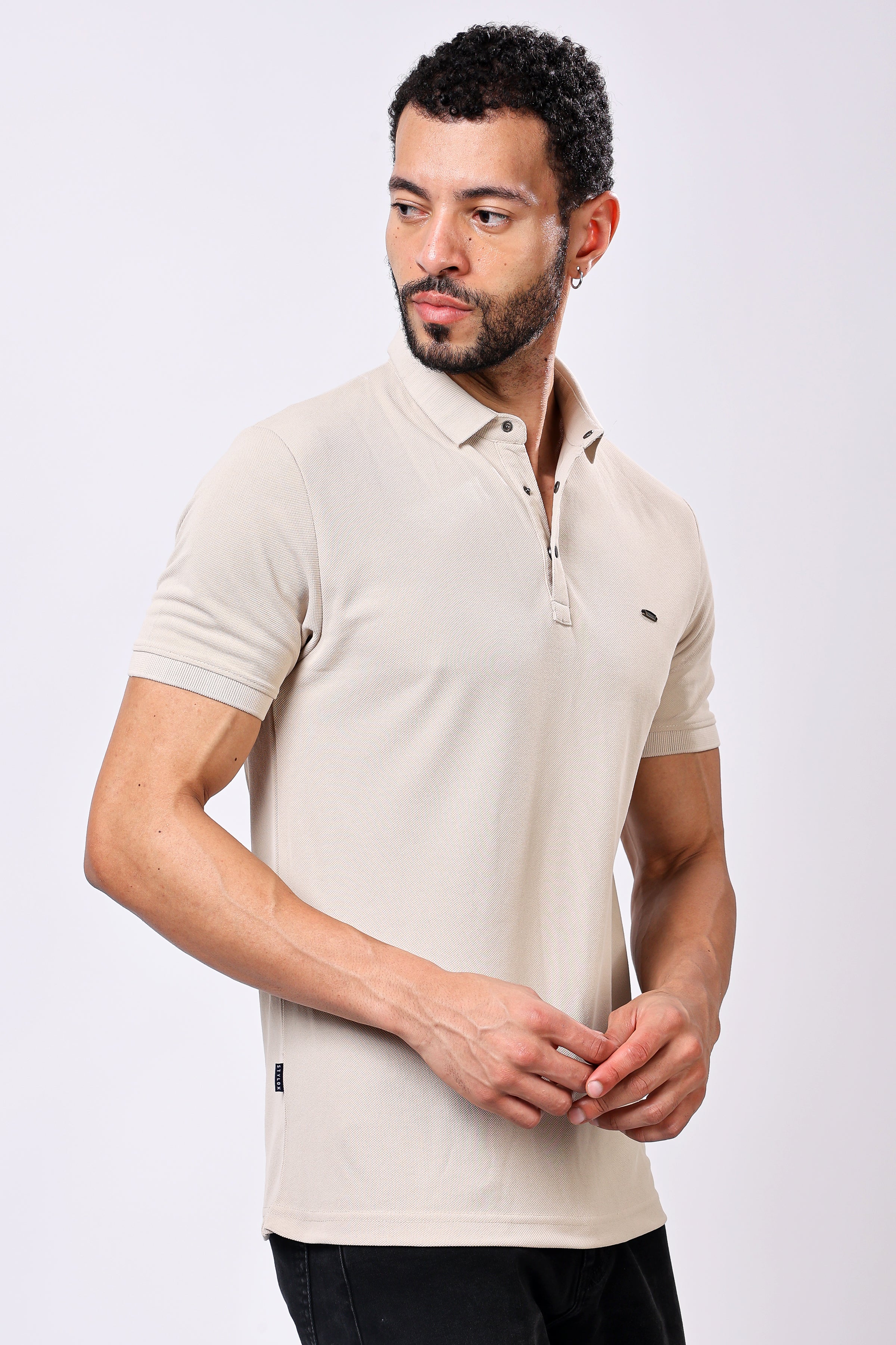 Stylox Solid Polo T-Shirt For Men - Stylox