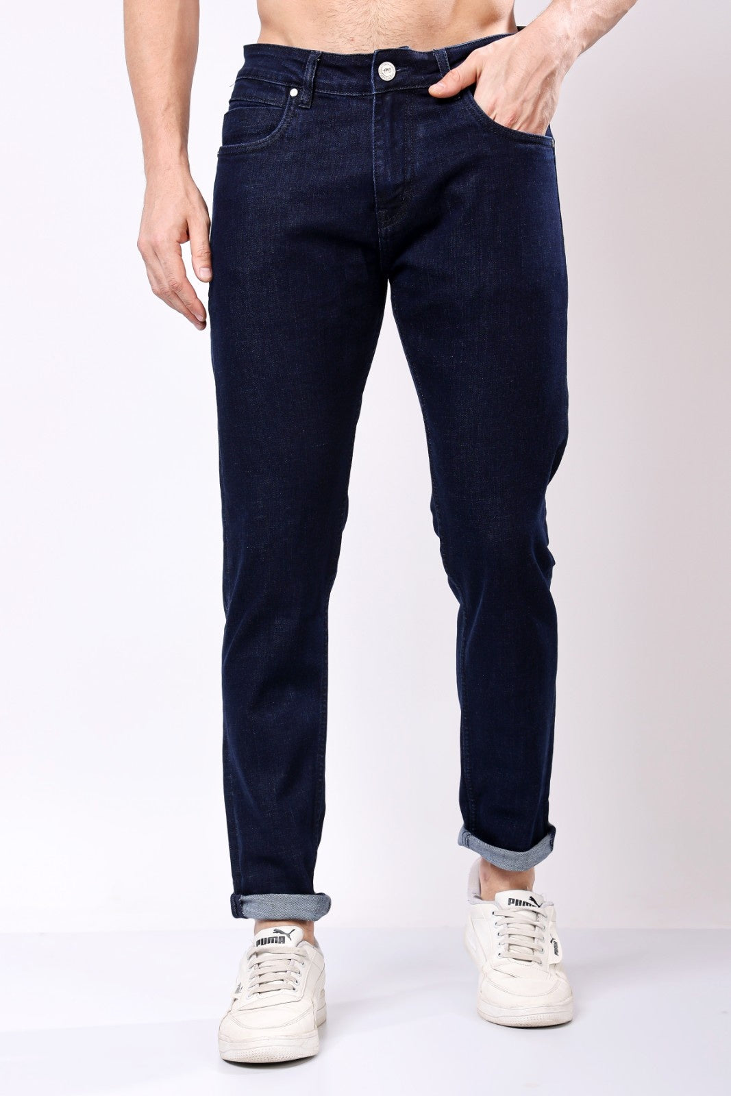 Stylox Slim Fit Denim Jeans - Dark Blue,