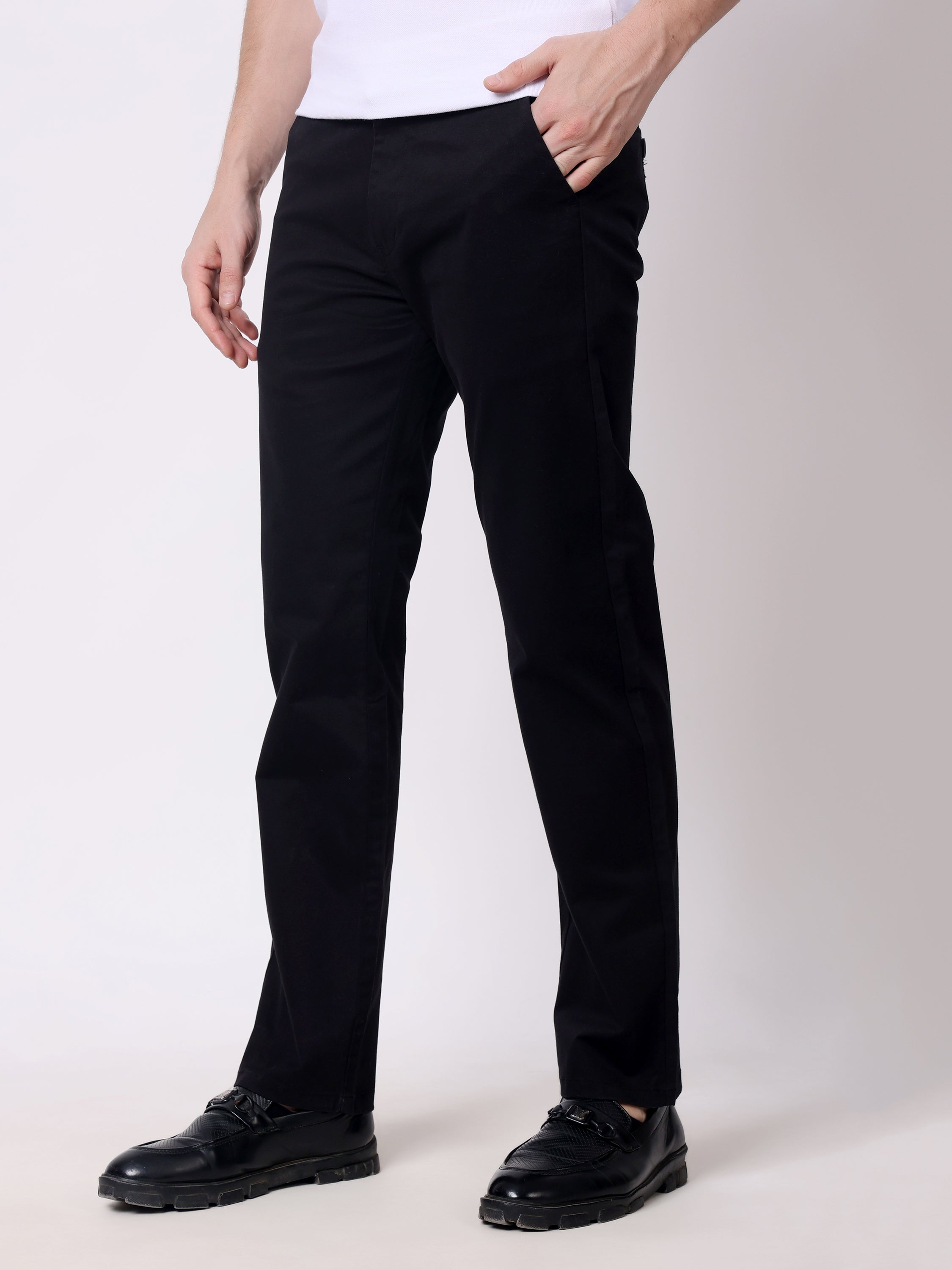 Stylox Men’s Straight Fit Non-Stretch Casual Chinos Trousers - Stylox