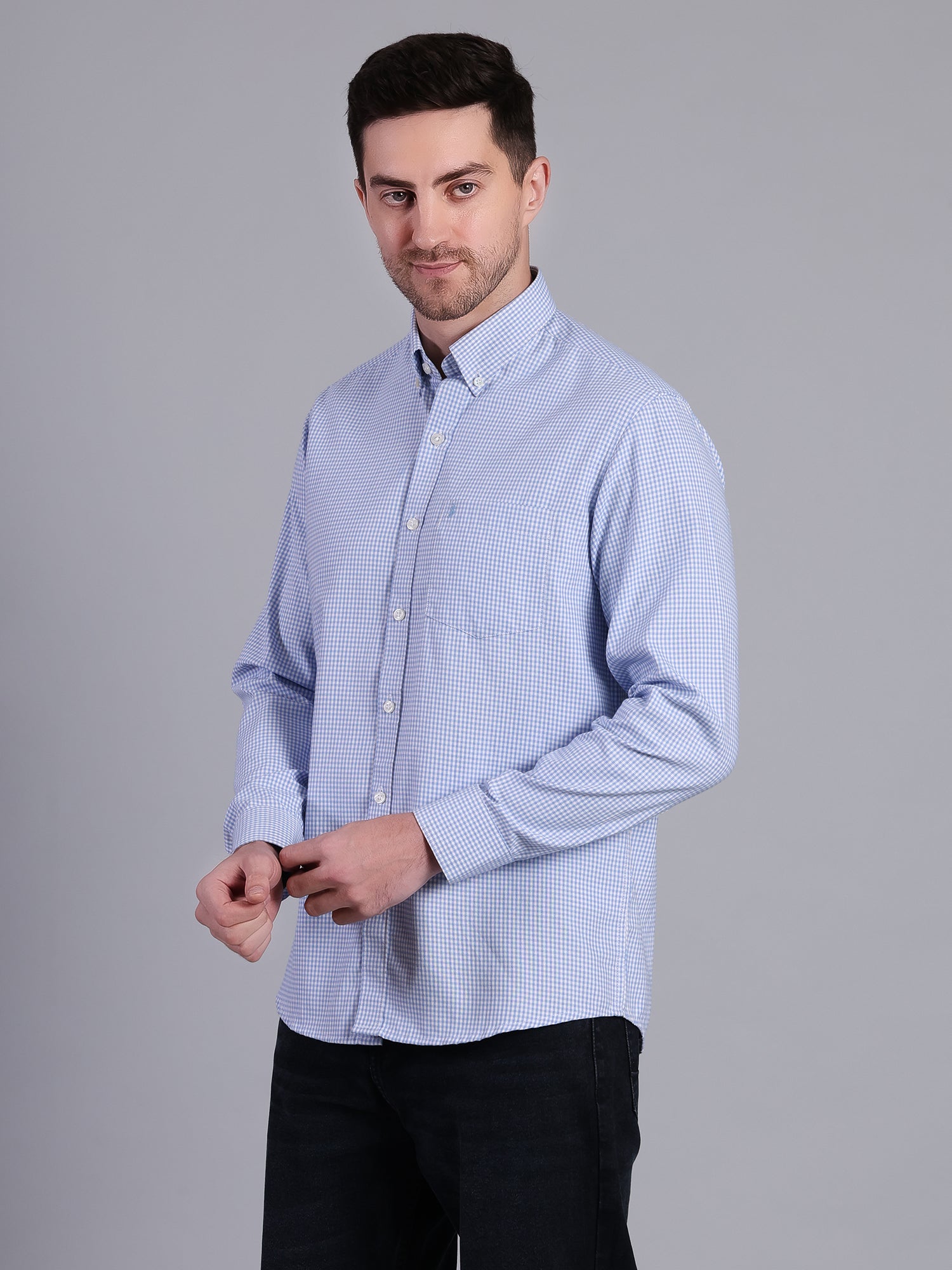Men's Regular Fit Cotton Shirt | Office & Casual Wear | Premium Comfort - Stylox