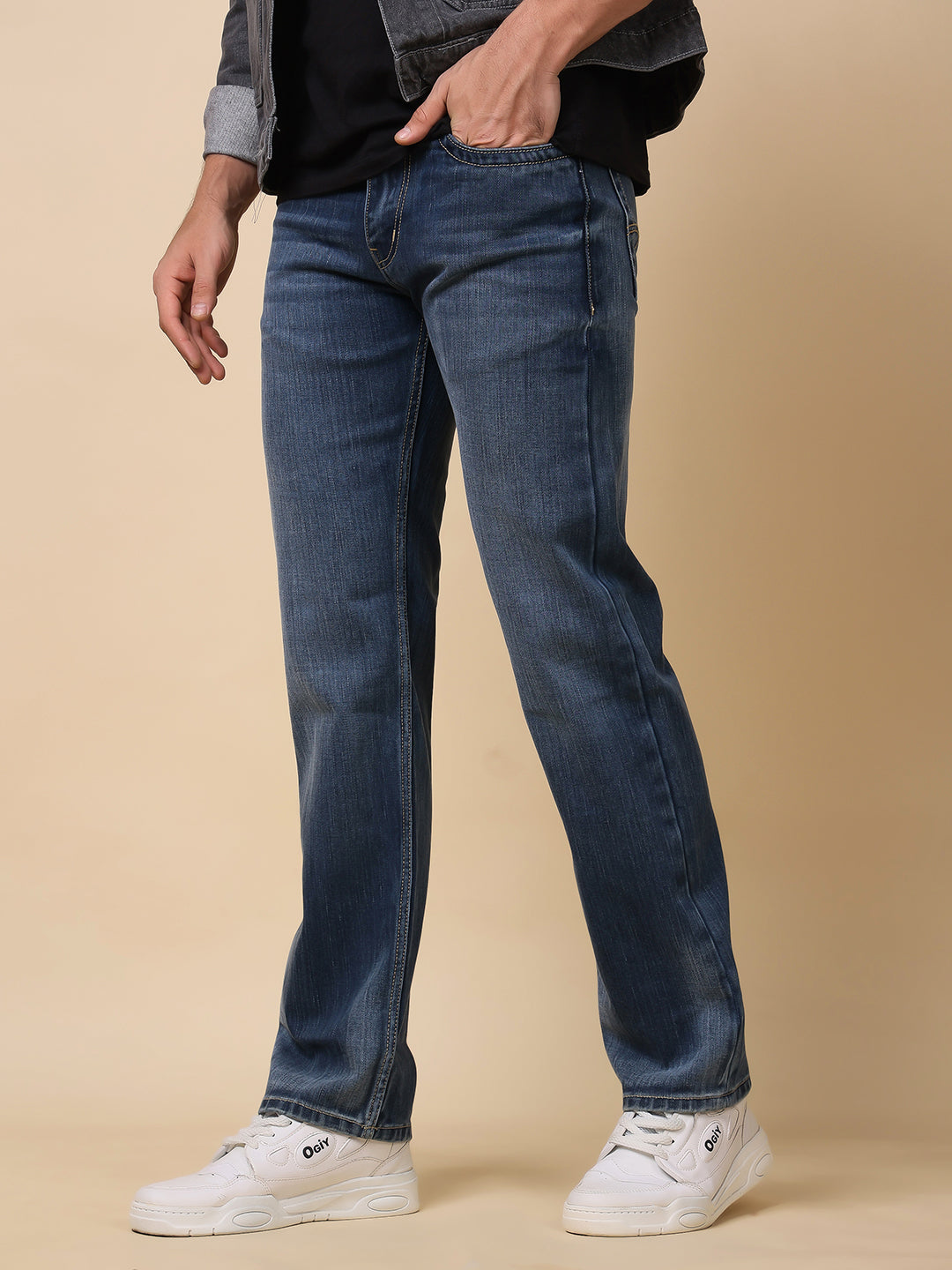 Stylox Premium Comfort Fit Jeans for Men | Soft Cotton Denim | Relaxed Everyday Casual Wear - Stylox