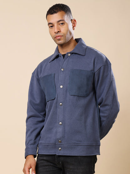Stylox Men’s Shacket with Button Closure – Stylish Jacket for Every Season