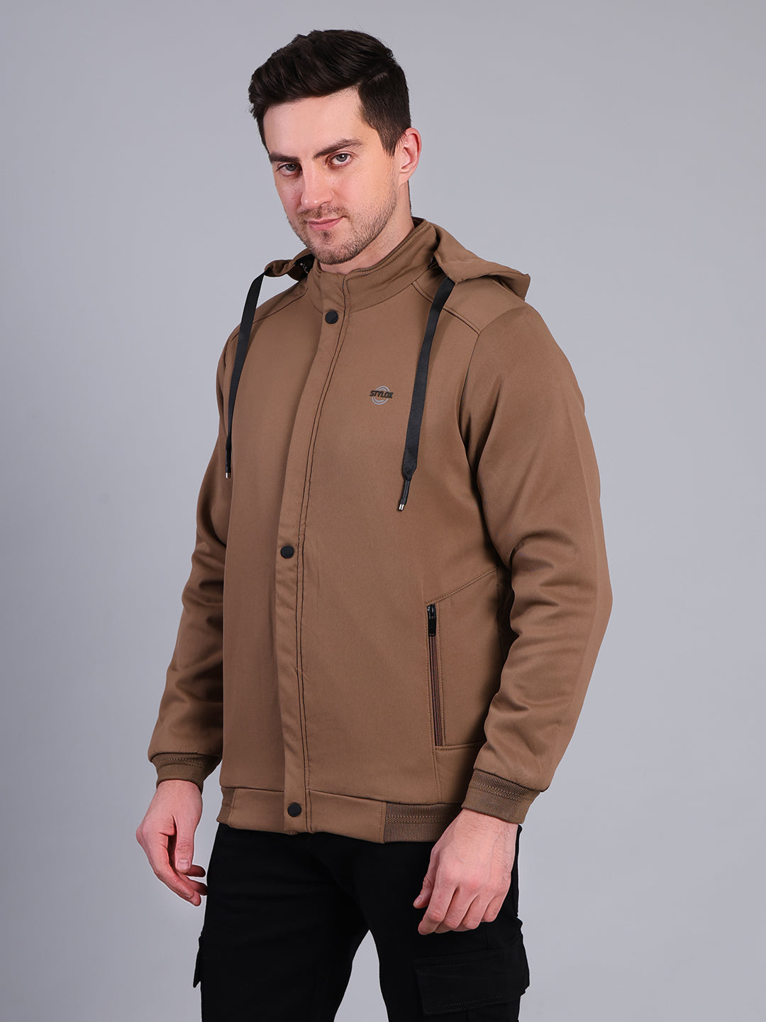 Stylox Men’s Winter Jacket with Hood | Warm Padded Jacket | Stylish Casual Outerwear