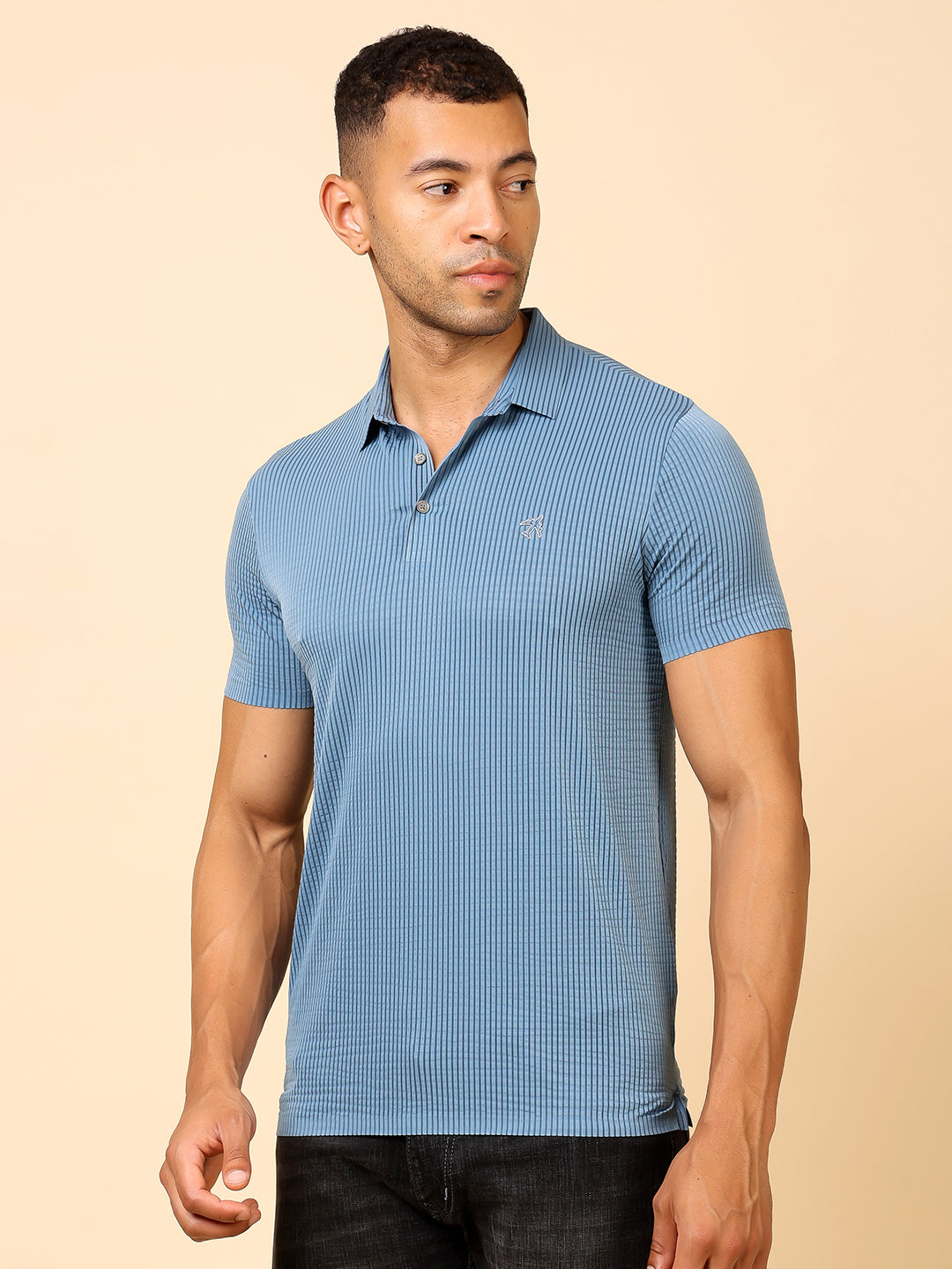 Stylox Premium Stretchable Solid Slim Fit Polo T-Shirt – Comfort Meets Style