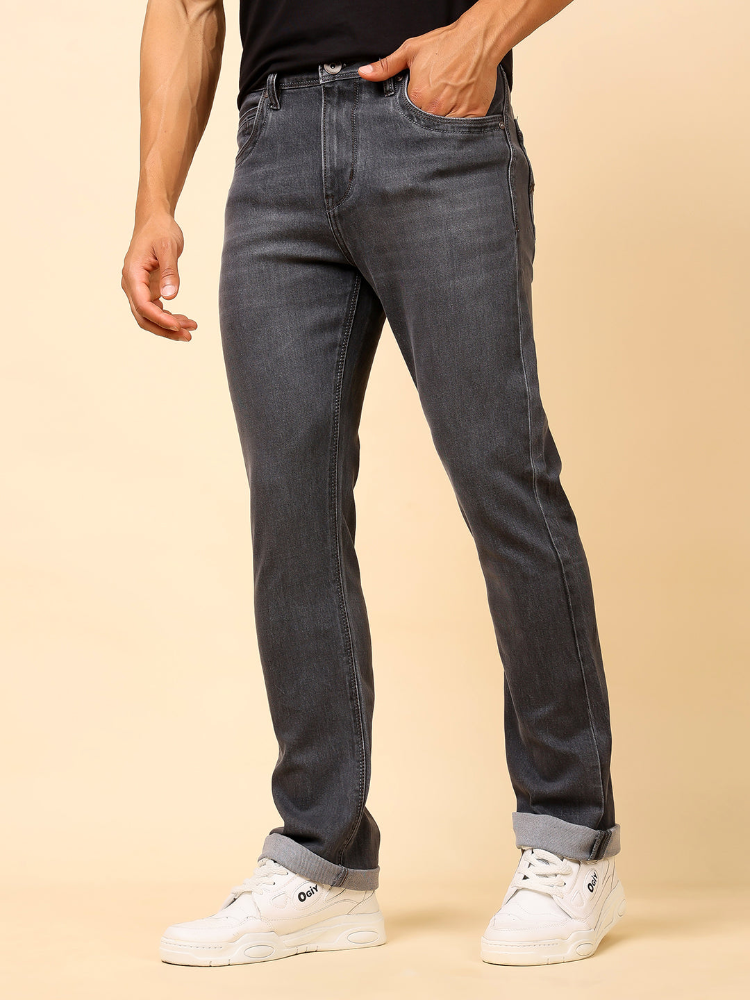 Stylox Men’s Bootcut Fit Mid-Rise Denim Jeans - Stylox