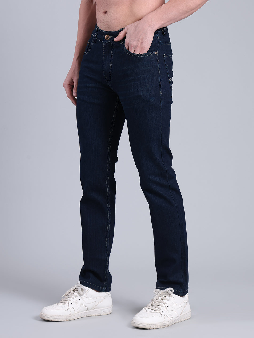 Stylox Men’s Slim Fit Jeans | Mid Rise Stretch Denim with Clean Wash for Everyday Style