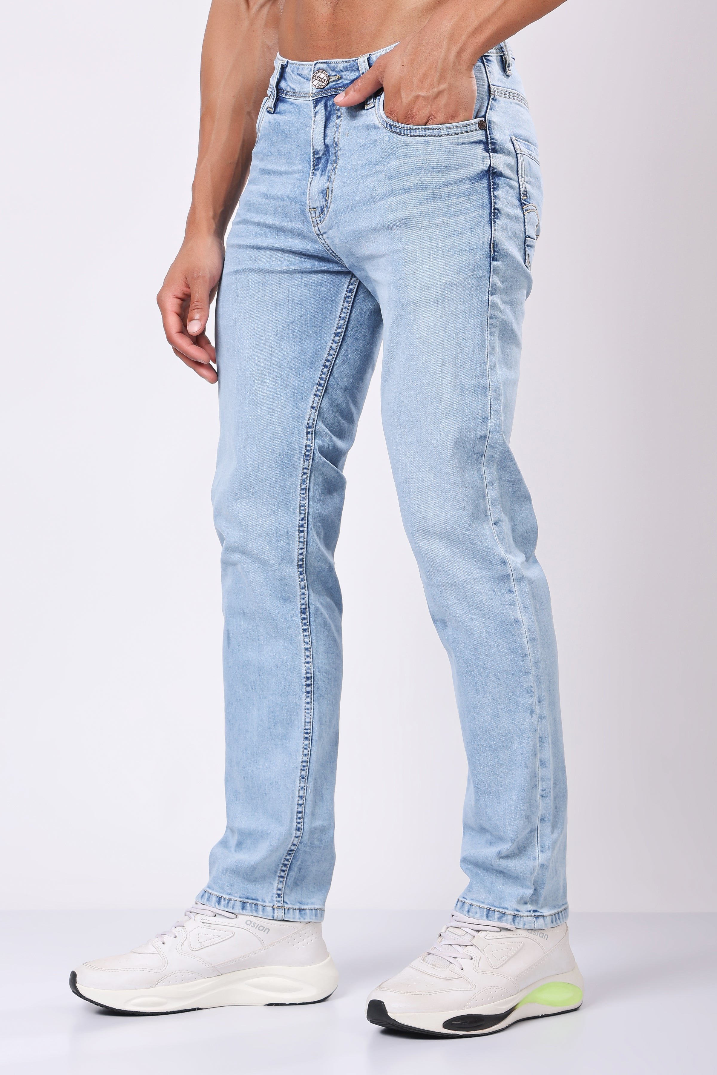 Stylox Comfort Fit Men's Denim Jeans - Dark Blue, Mid Light Blue| J-023 - Stylox