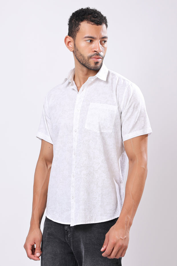 STYLOX HALF SLEEVE PRINTED CASUAL SHIRT