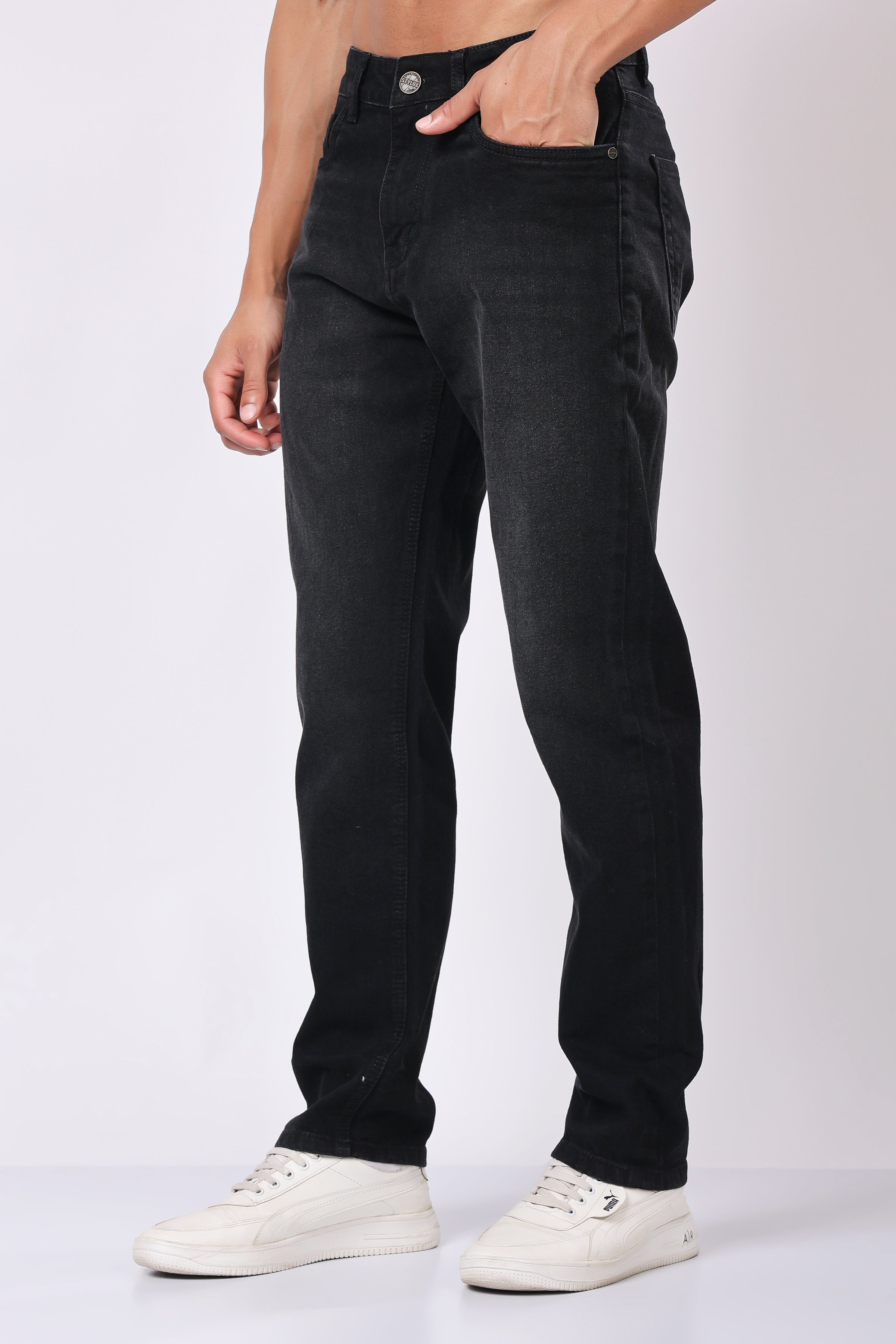 Stylox Relaxed Fit Men's Denim Jeans - Grey, Dark Grey, Mid Grey, Fossil Grey | J-022 - Stylox