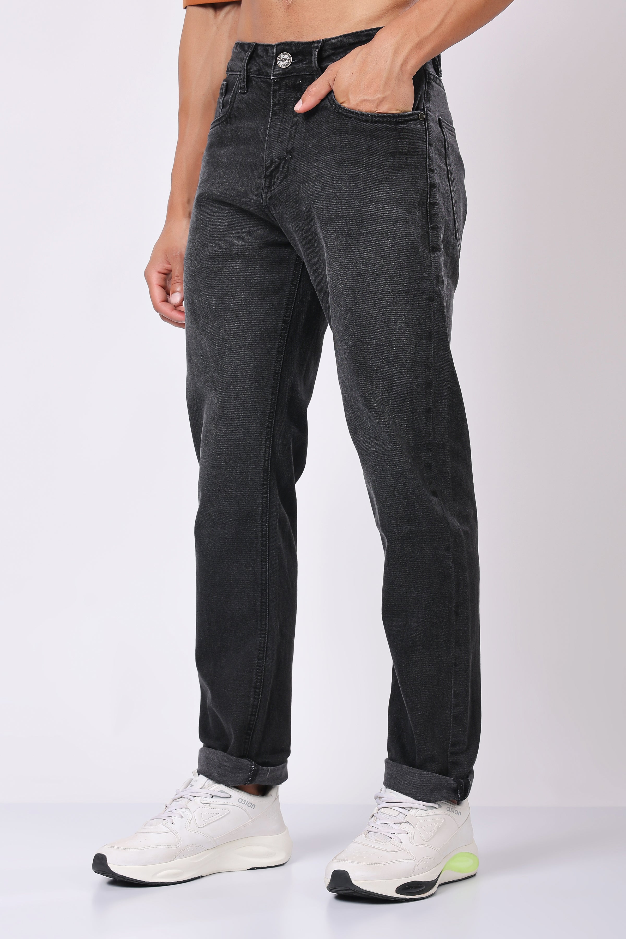 Stylox Relaxed Fit Men's Denim Jeans - Grey, Dark Grey, Mid Grey, Fossil Grey | J-022 - Stylox