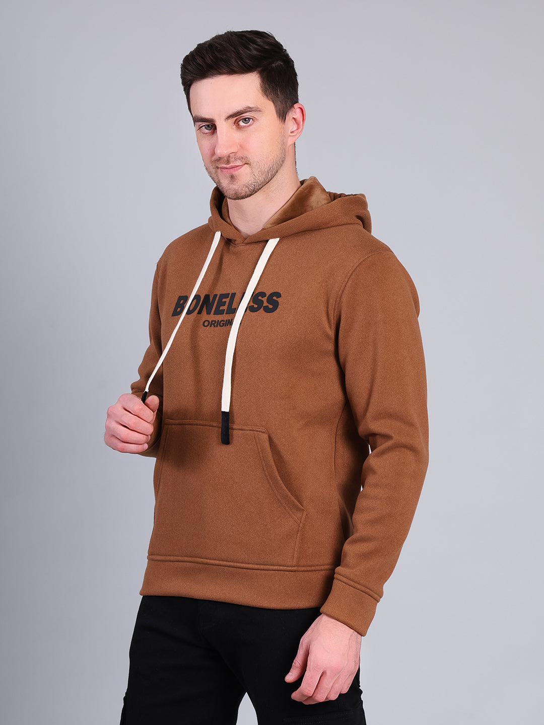 Stylox Men’s Winter Hooded Sweatshirt | Printed Pullover Hoodie with Kangaroo Pocket | Warm Casual Wear