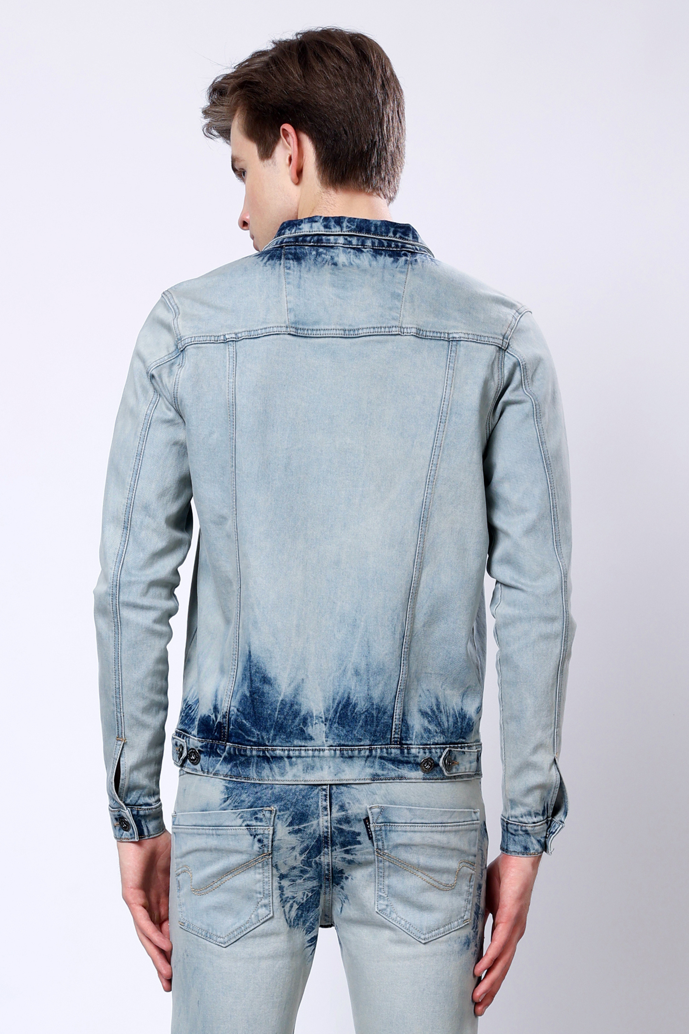 Stylox Men’s Regular Fit Washed Denim Jacket |  Button-Down Casual Denim Trucker Jacket - Stylox